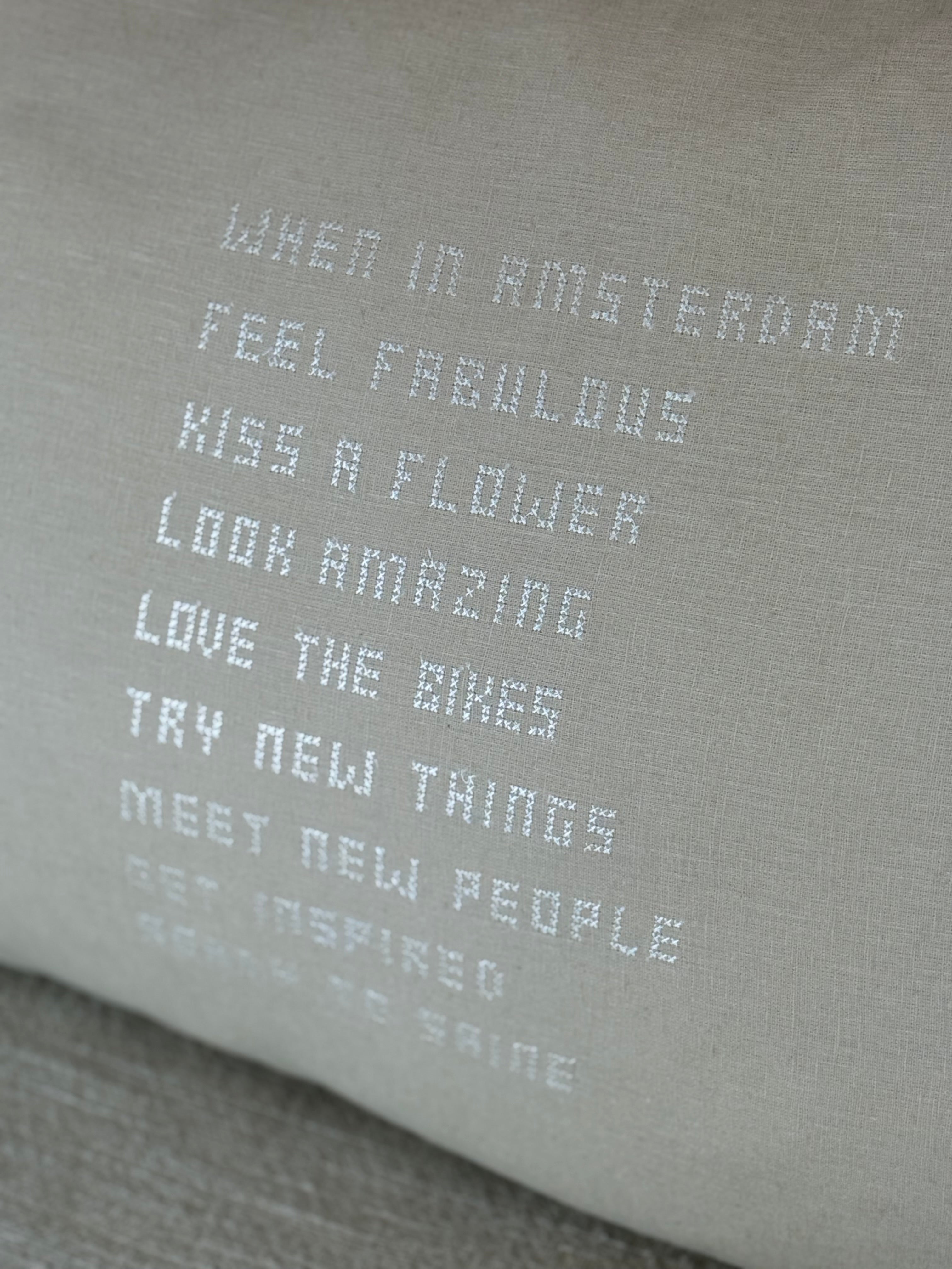 Linnen Pillow + Filling | When In Amsterdam | Natural