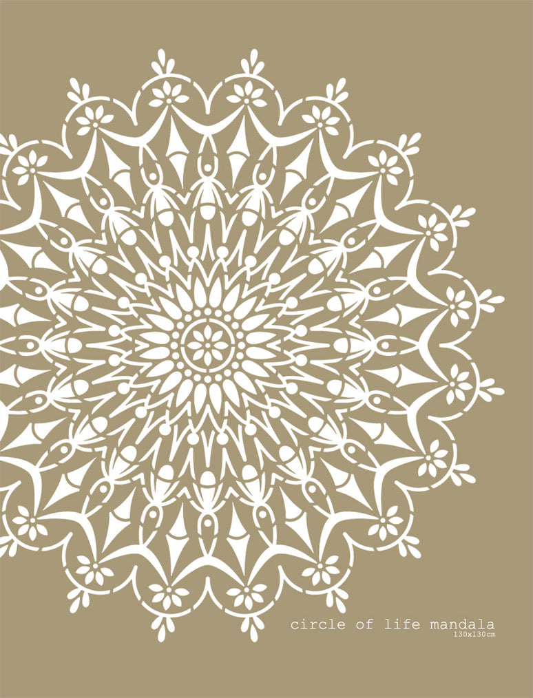 Circle of Life - XL Mandala Stencil - 130 cm