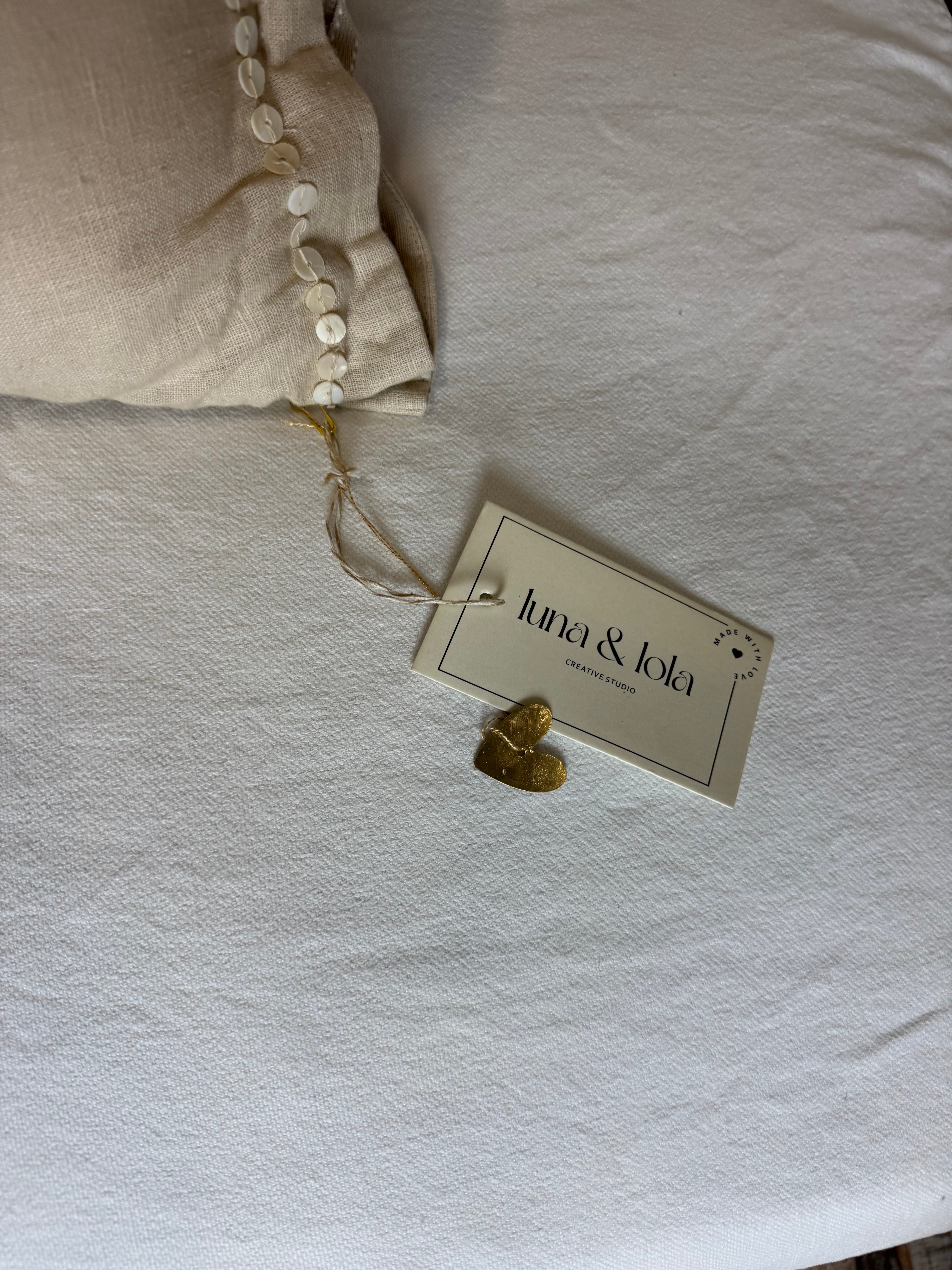 Linnen Pillow + Filling | Bring Me To Ibiza | Natural