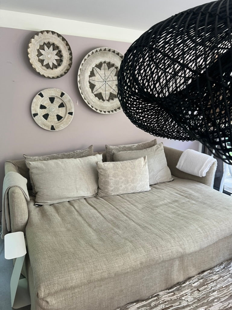 Black Organic Shaped Cloud Lamp XL - 100 cm | Mandala Stencil