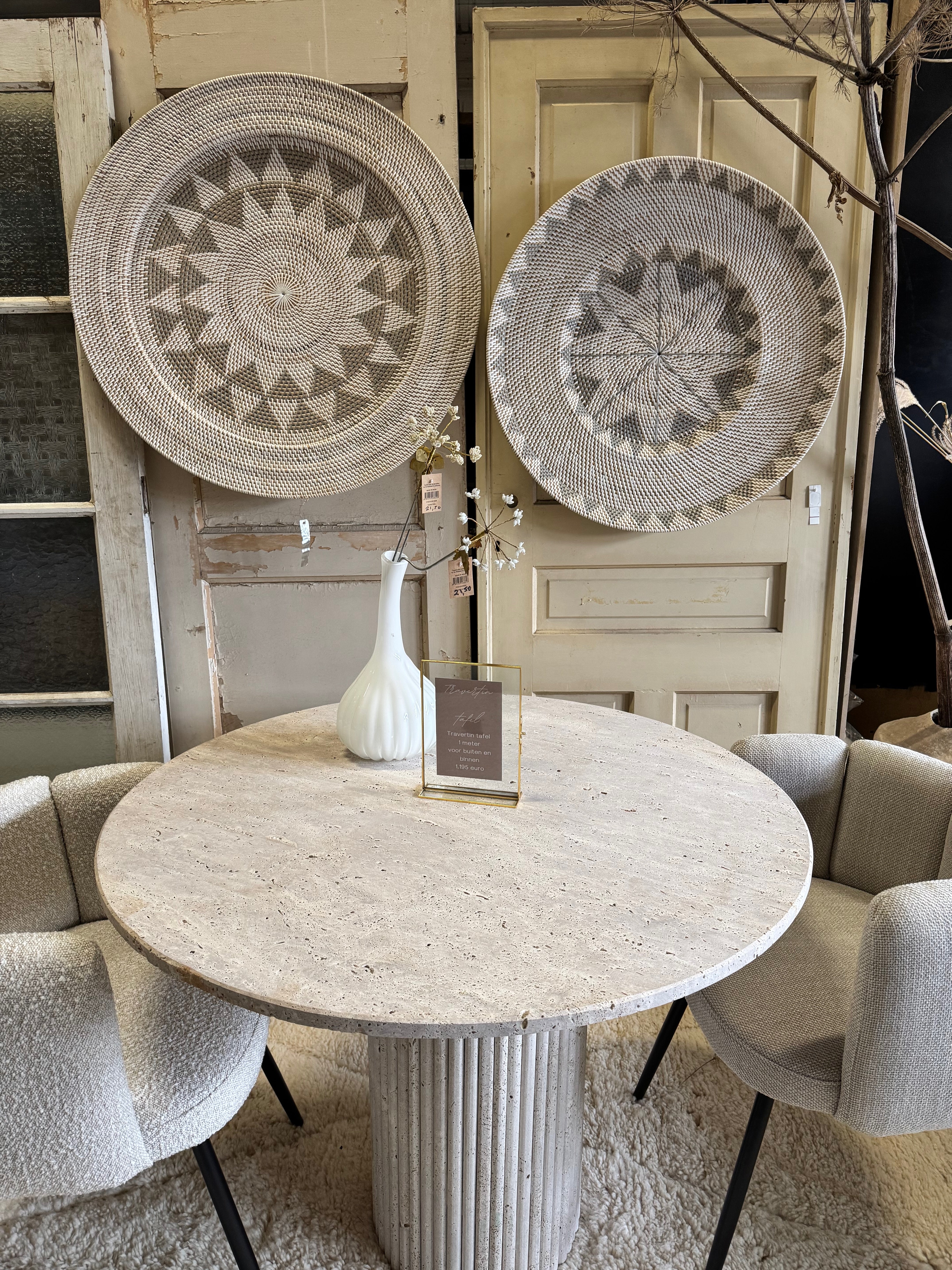 Travertine Table - Round | 100 cm