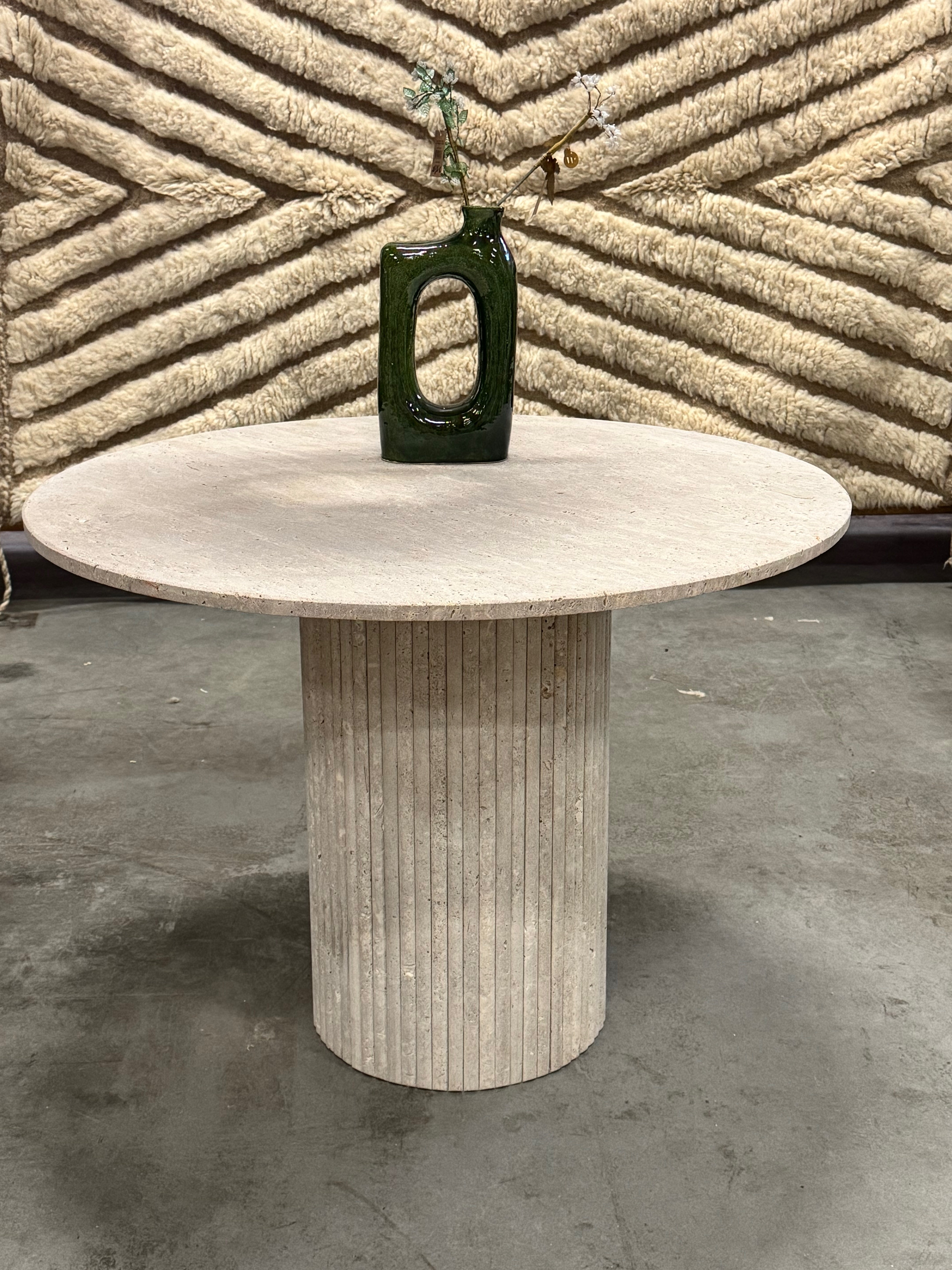 Travertine Table - Round | 100 cm
