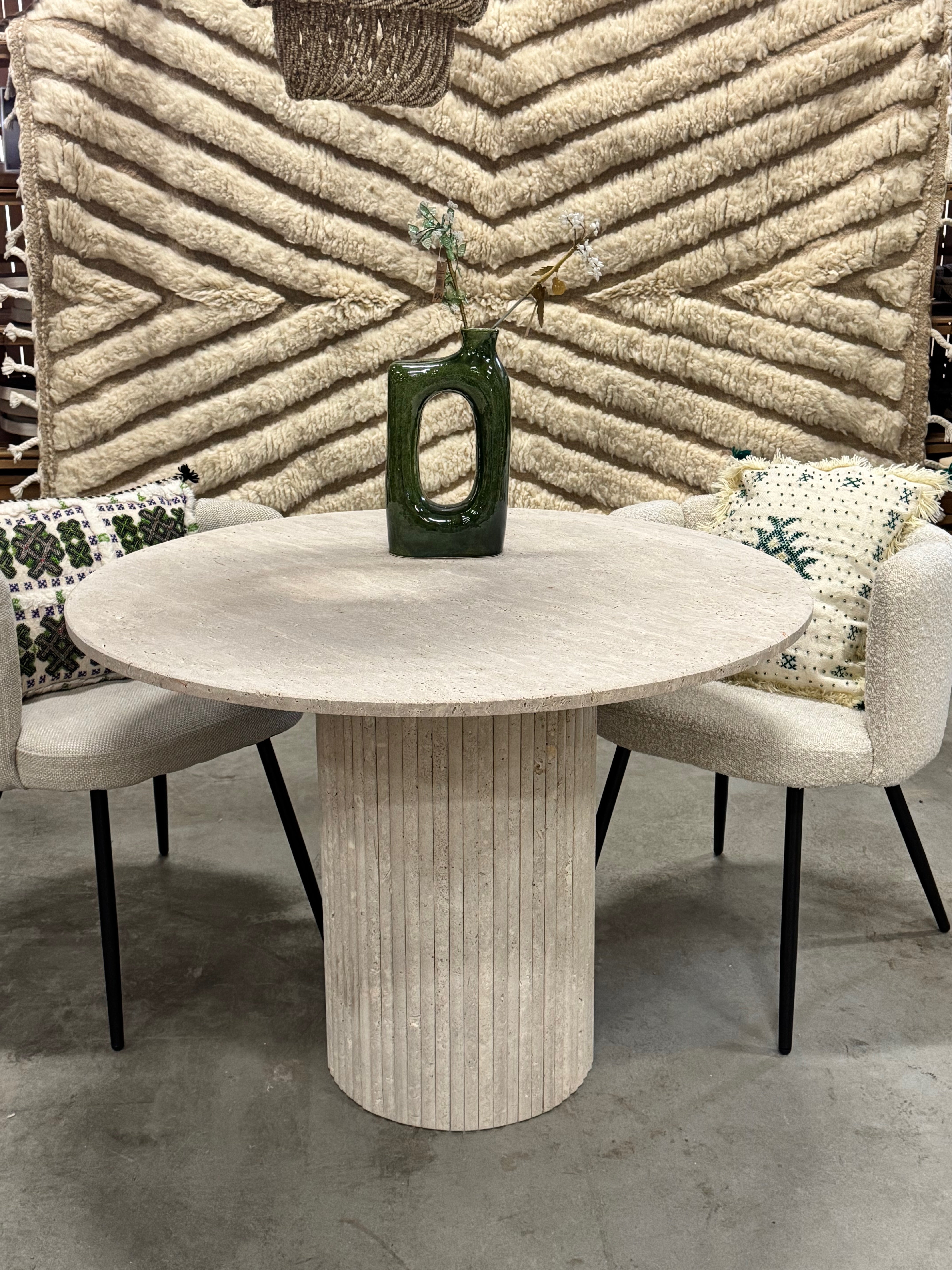 Travertine Table - Round | 100 cm
