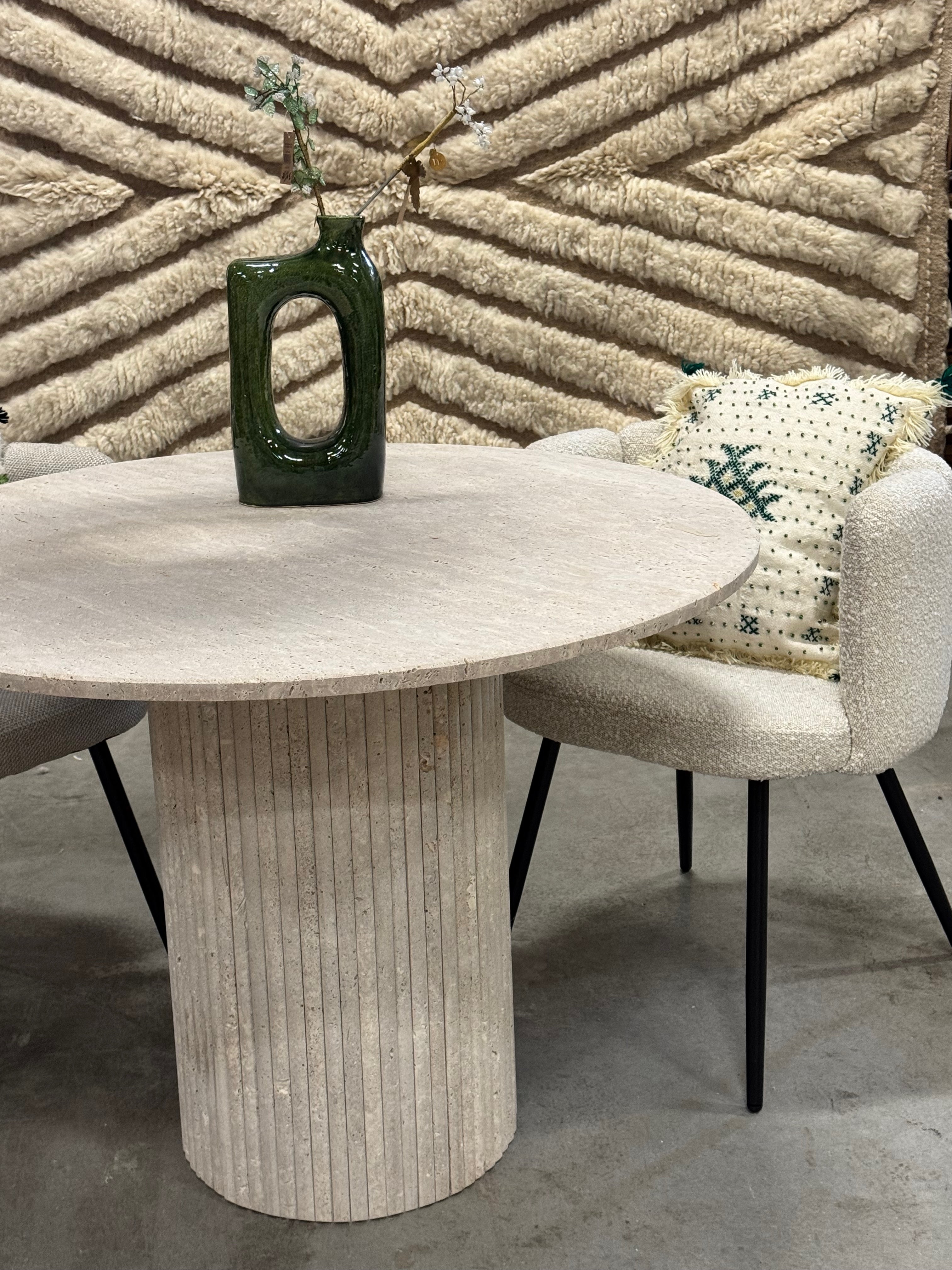 Travertine Table - Round | 100 cm