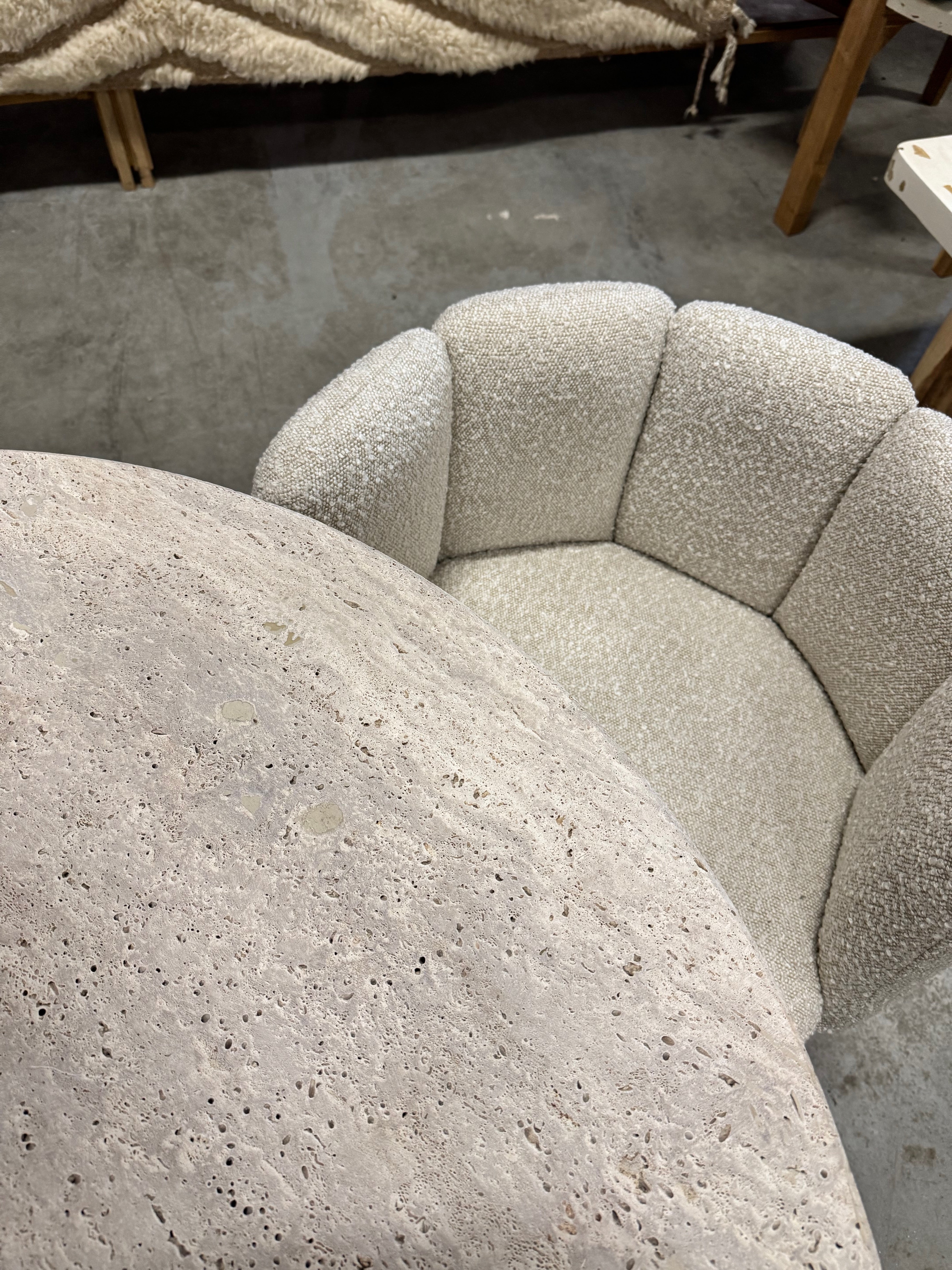 Travertine Table - Round | 100 cm