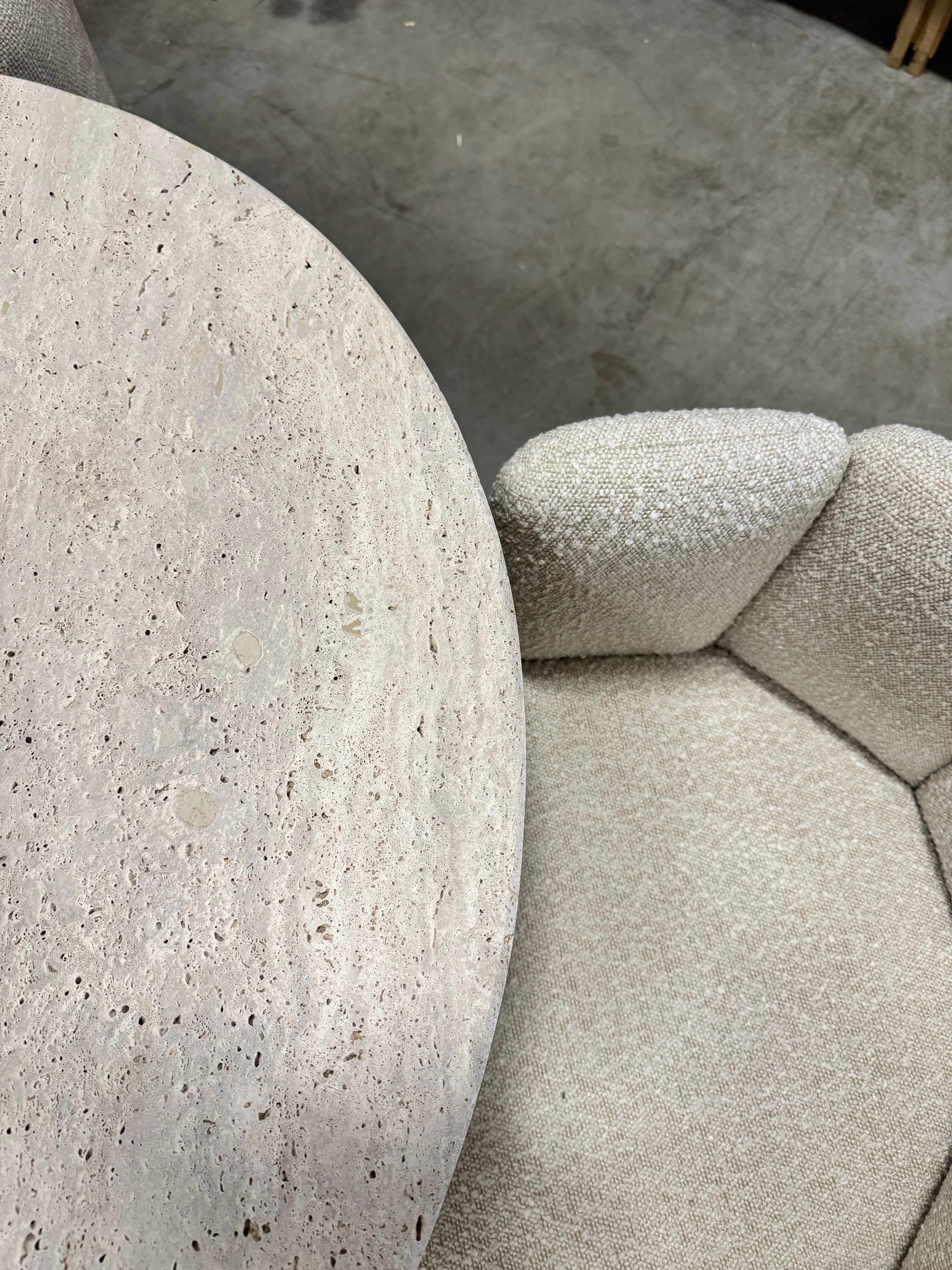 Travertine Table - Round | 100 cm