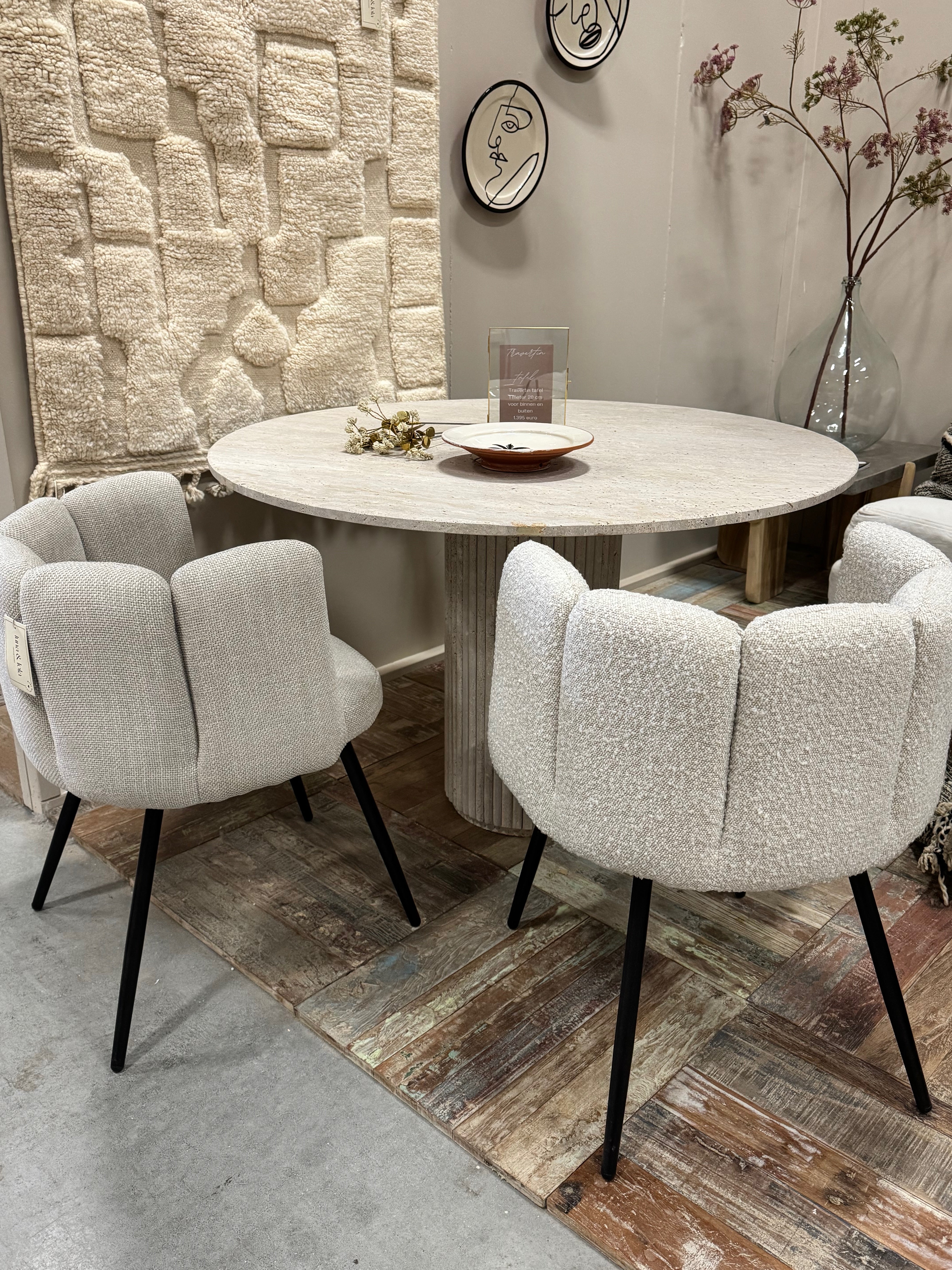 Travertine Table - Round | 120 cm