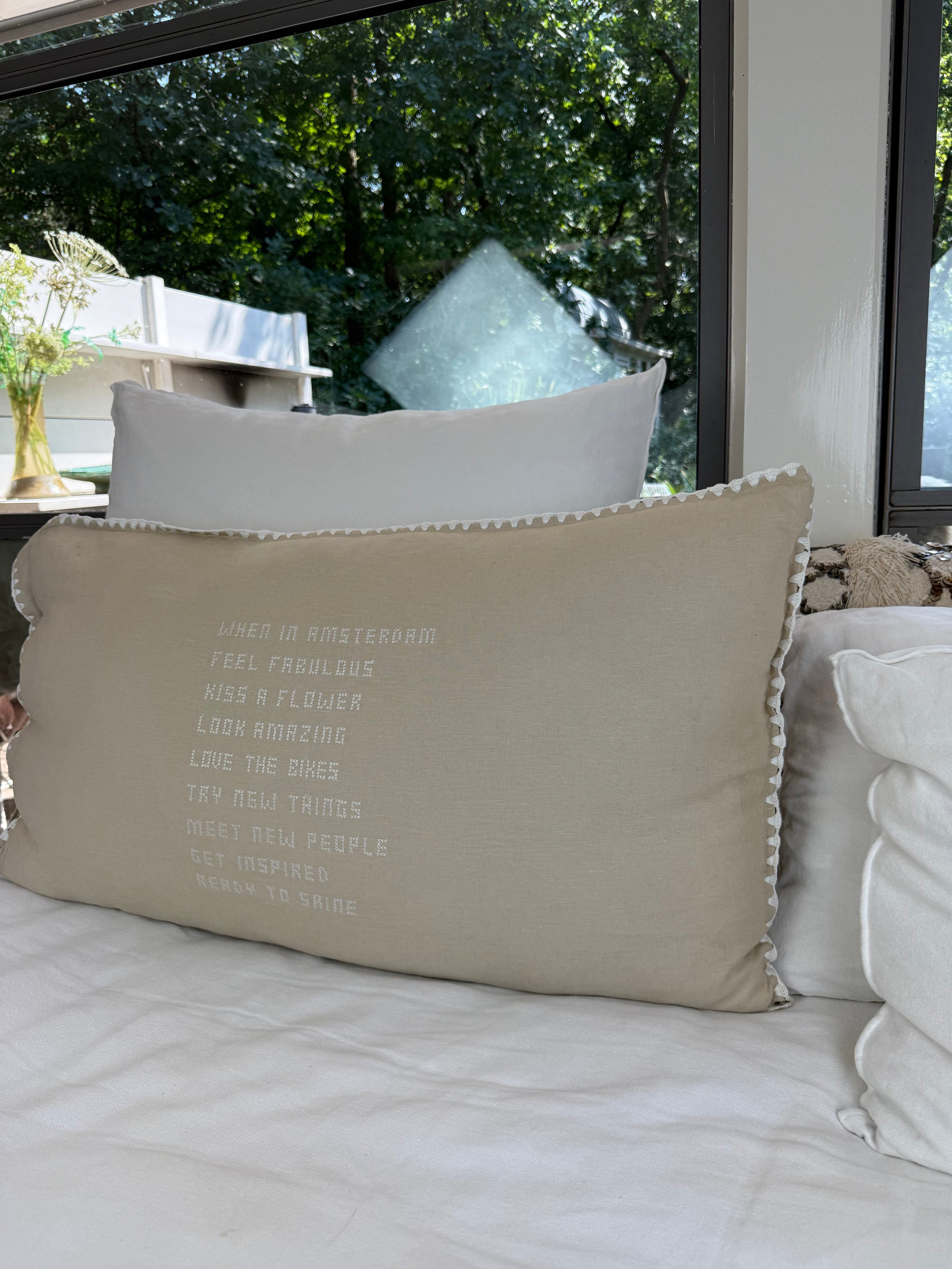 Linnen Pillow + Filling | When In Amsterdam | Natural