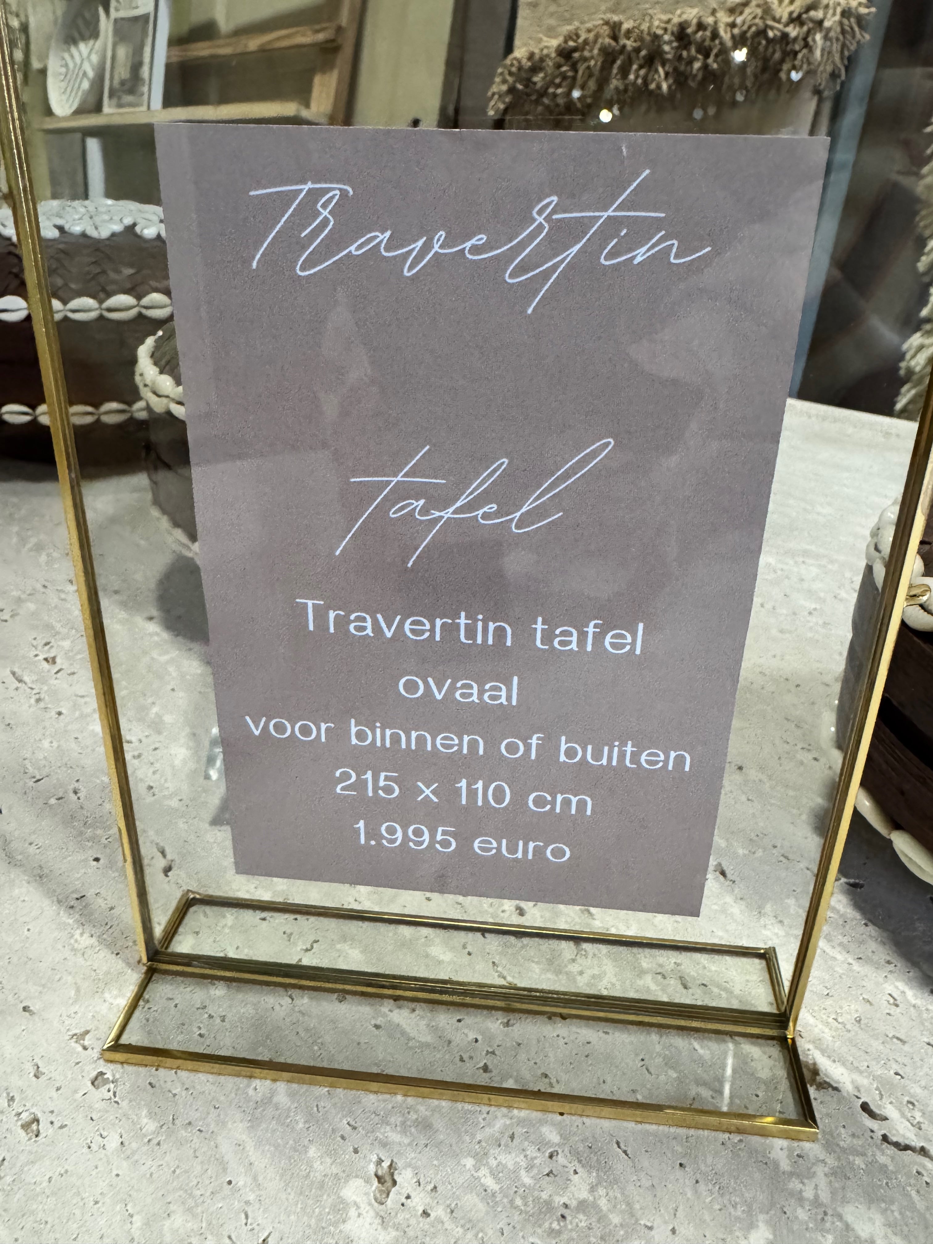 Travertine Table - Oval | 215 x 110 cm