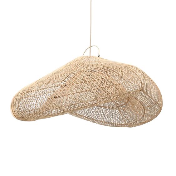 XL Handcrafted Rattan Lamp - Cloud | Black | 150 cm