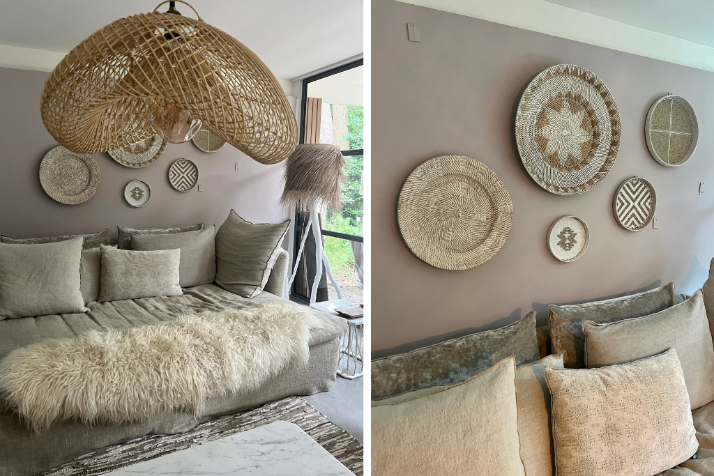 Organic Shape Cloud Lamp (40 cm) - Natural Color | Mandala Stencils