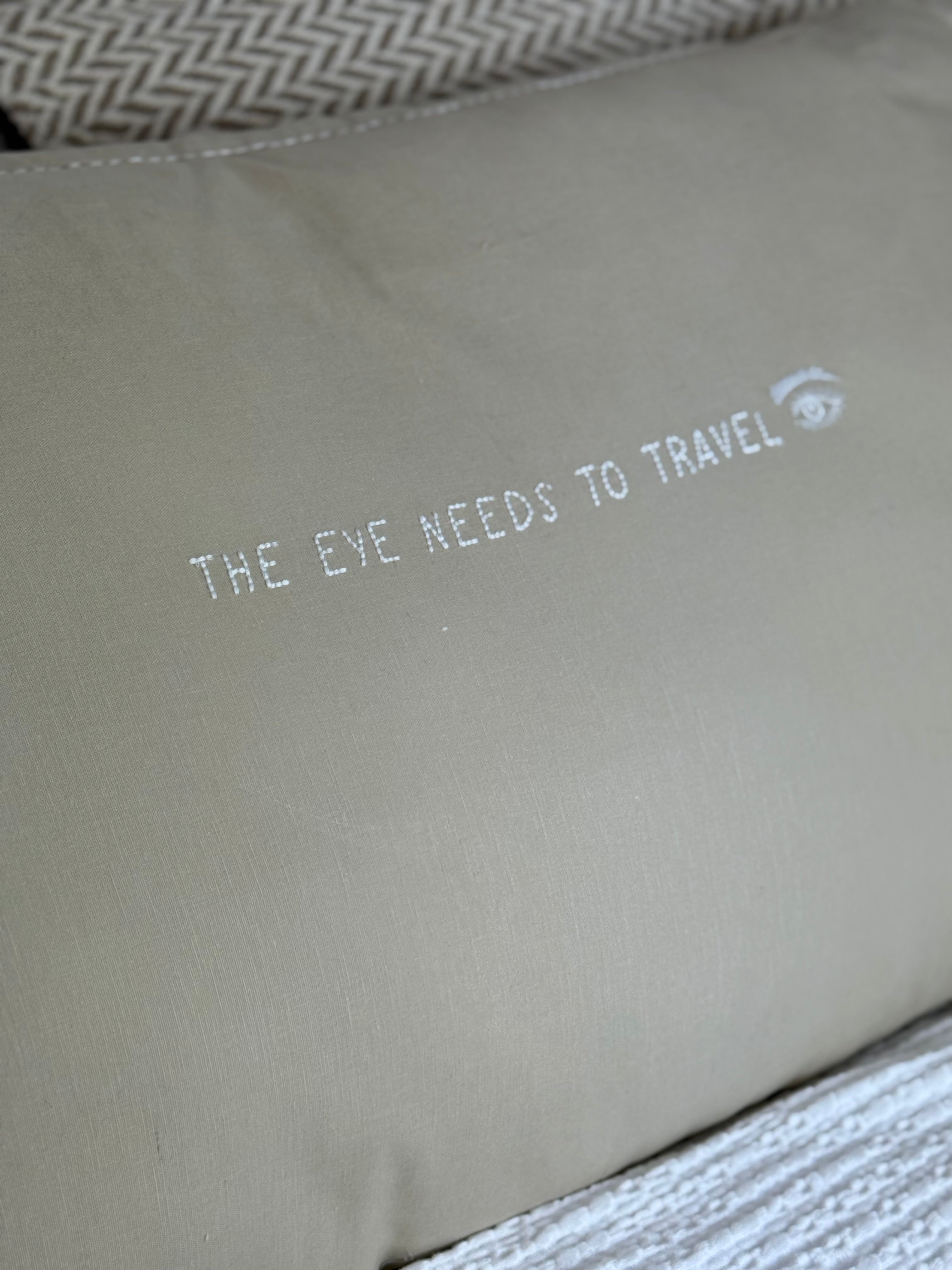 Linnen Pillow + Filling | The Eye Needs To Travel | Natural