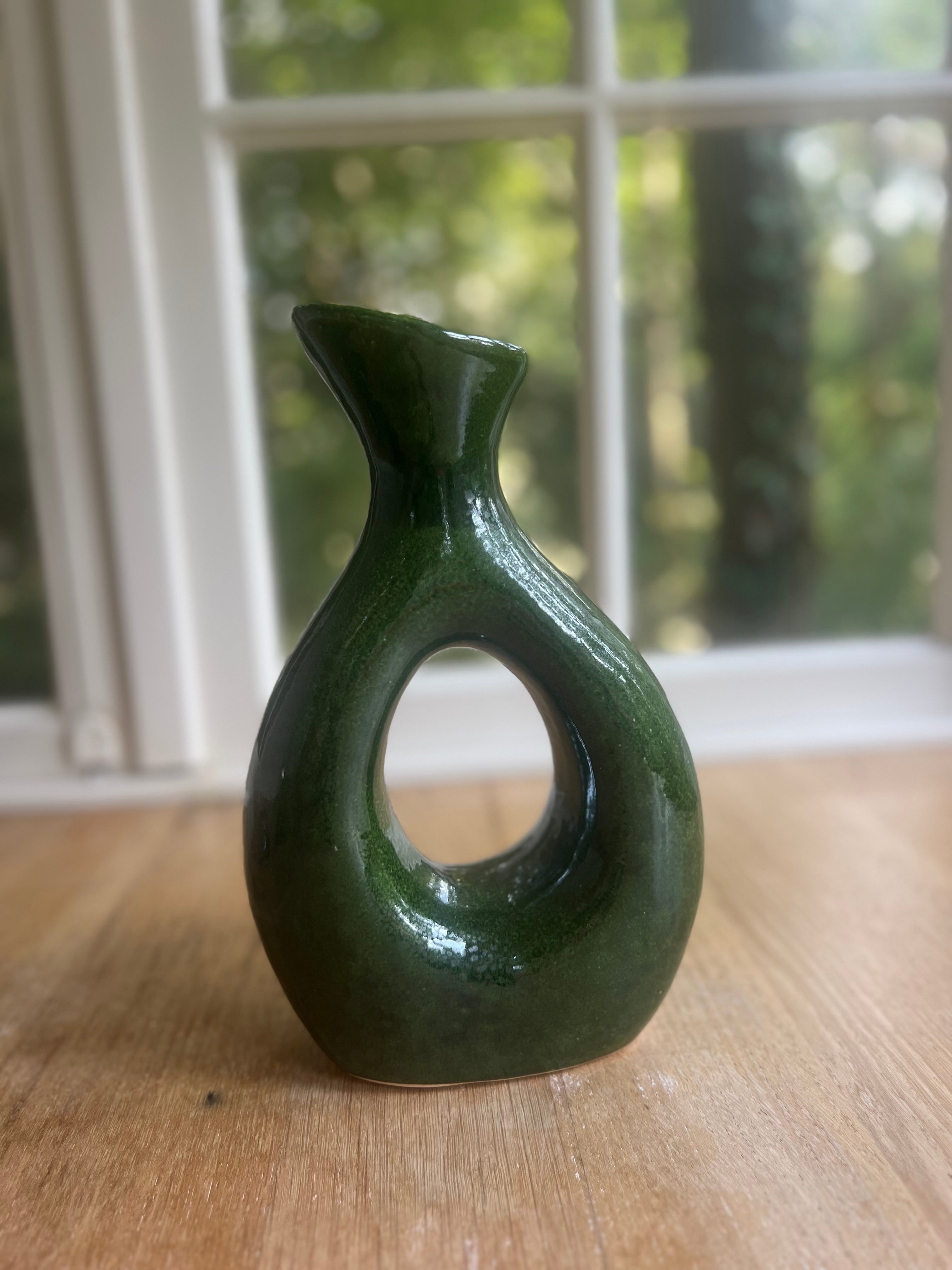Organic Green Vase - Eco-Friendly Home Decor | Mandala Stencils