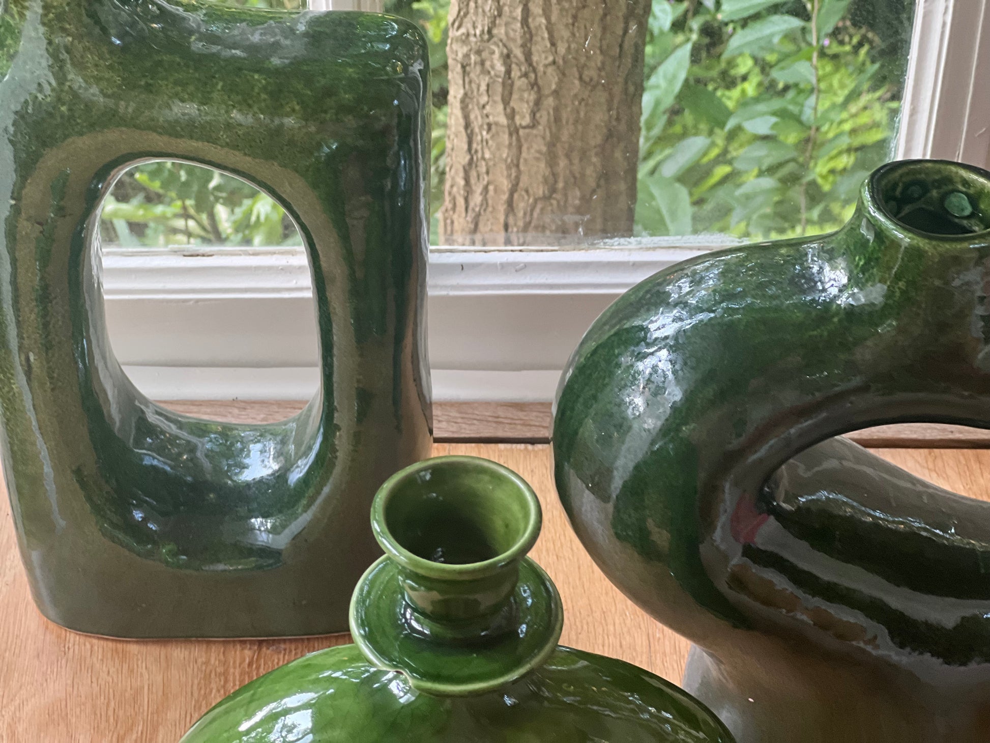 Organic Green Vase - Eco-Friendly Home Decor | Mandala Stencils