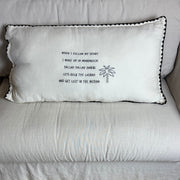 Linnen Pillow + Filling | I Wake Up In Marrakech | White