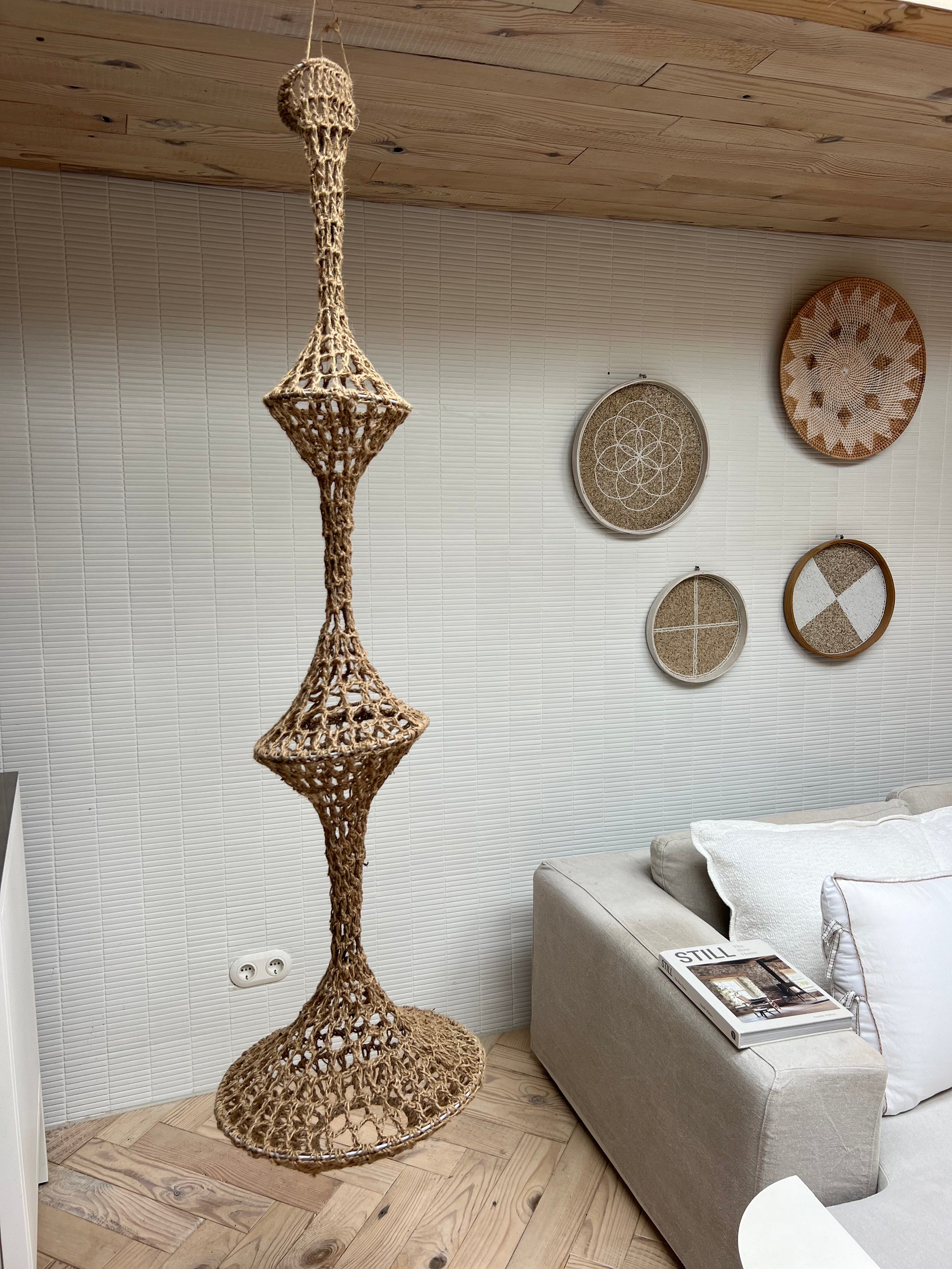 Organic Hand-Crocheted Hanging Object | Mandala Stencils