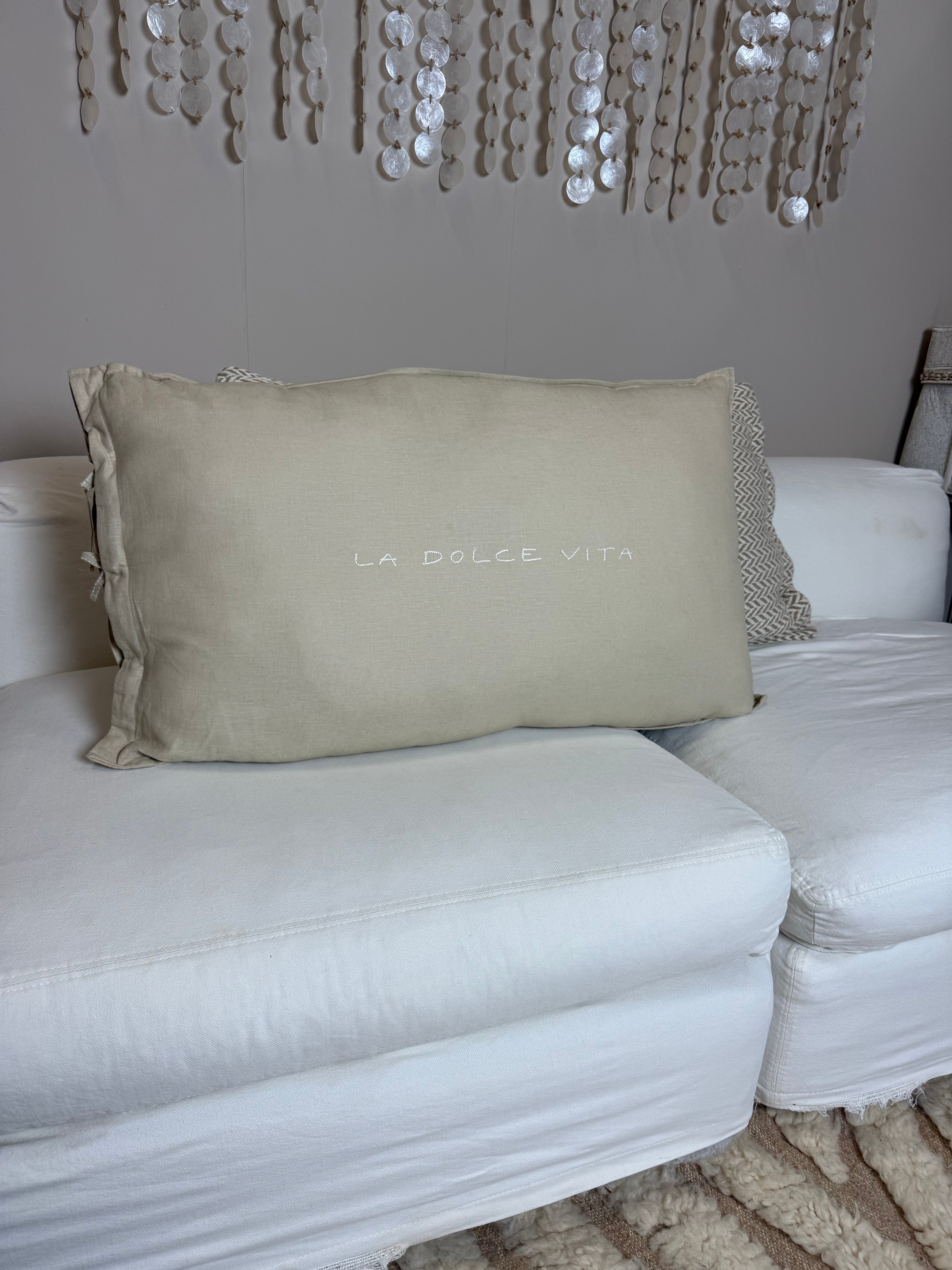 Linnen Pillow + Filling | La Dolce Vita | Natural