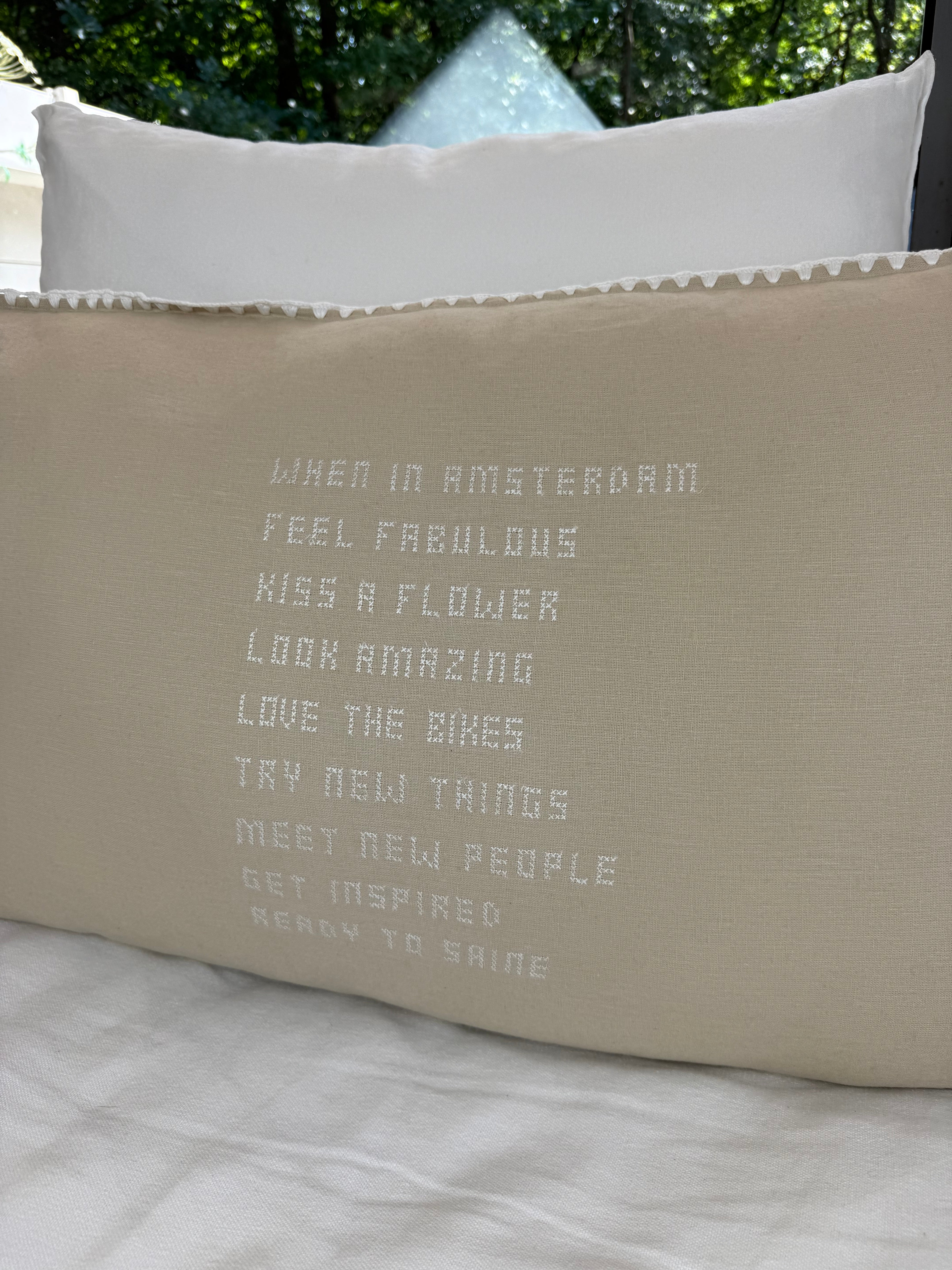 Linnen Pillow + Filling | When In Amsterdam | Natural