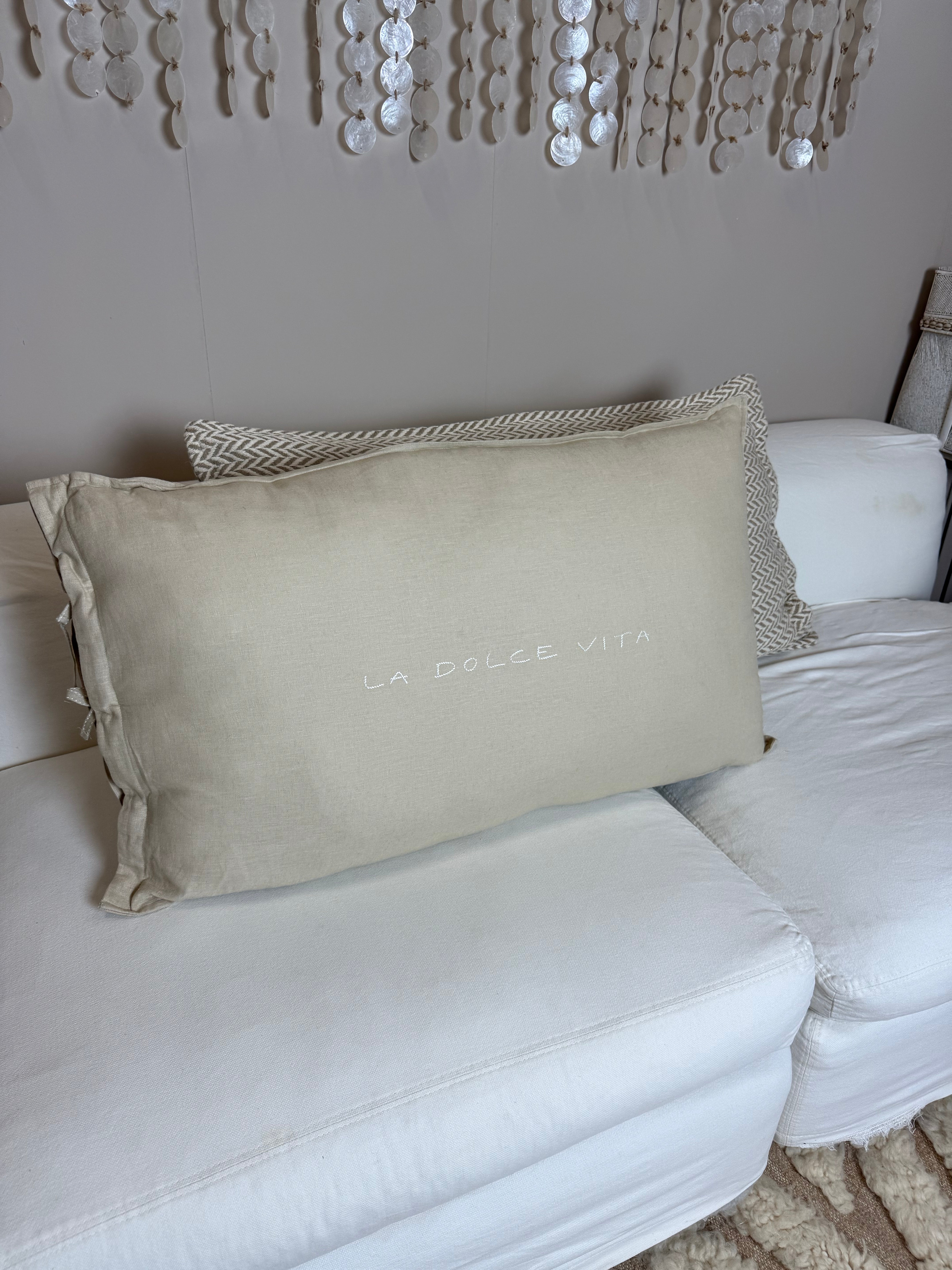 Linnen Pillow + Filling | La Dolce Vita | Natural