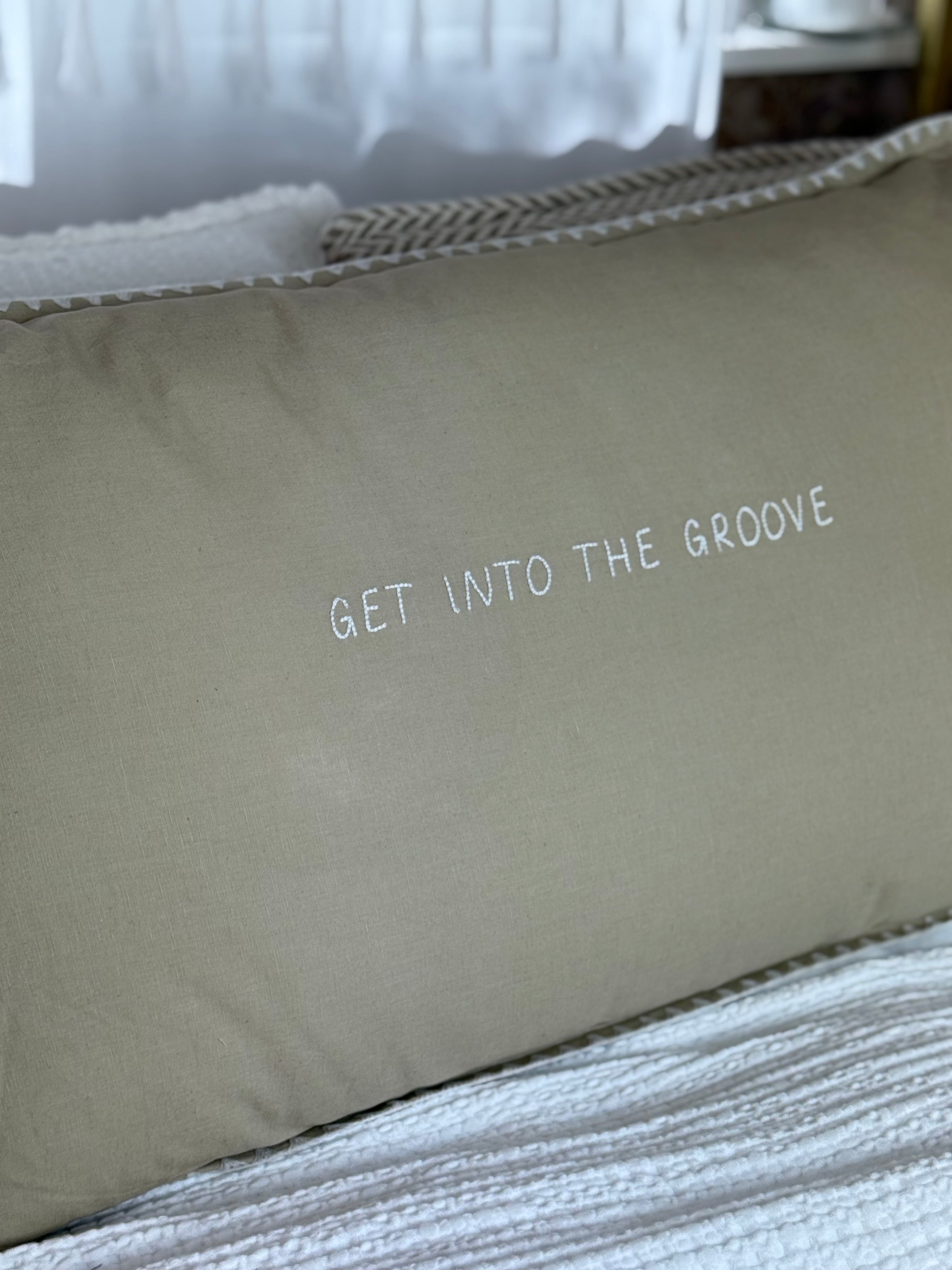 Linnen Pillow + Filling | Get Into The Groove | Natural
