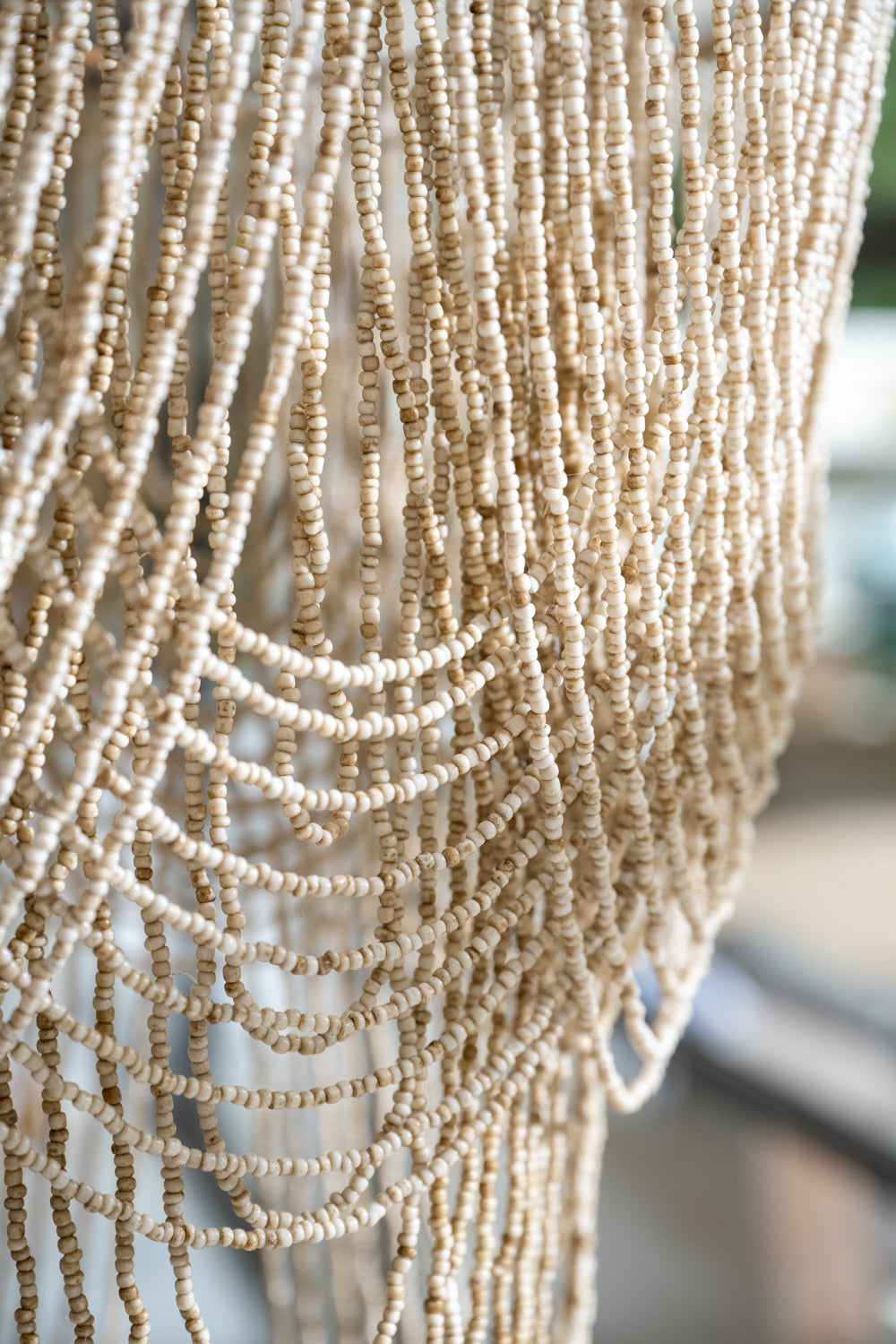 Beaded Hanging Lamp - Natural