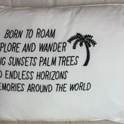 Linnen Pillow + Filling | Born To Roam | White