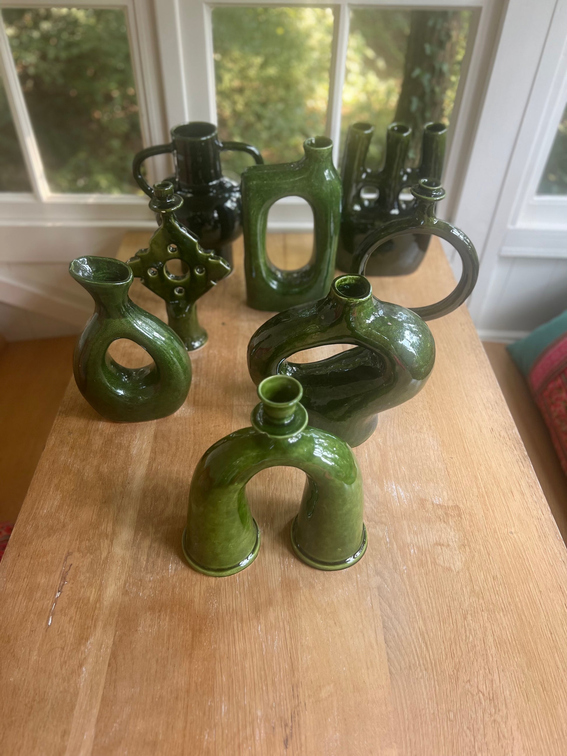 Organic Green Vase - Eco-Friendly Home Decor | Mandala Stencils