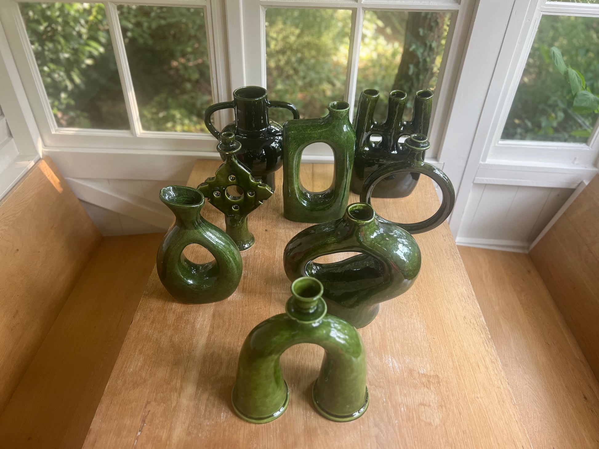Organic Green Vase - Eco-Friendly Home Decor | Mandala Stencils