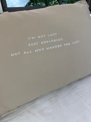Linnen Pillow + Filling | I'm Not Lost | Natural