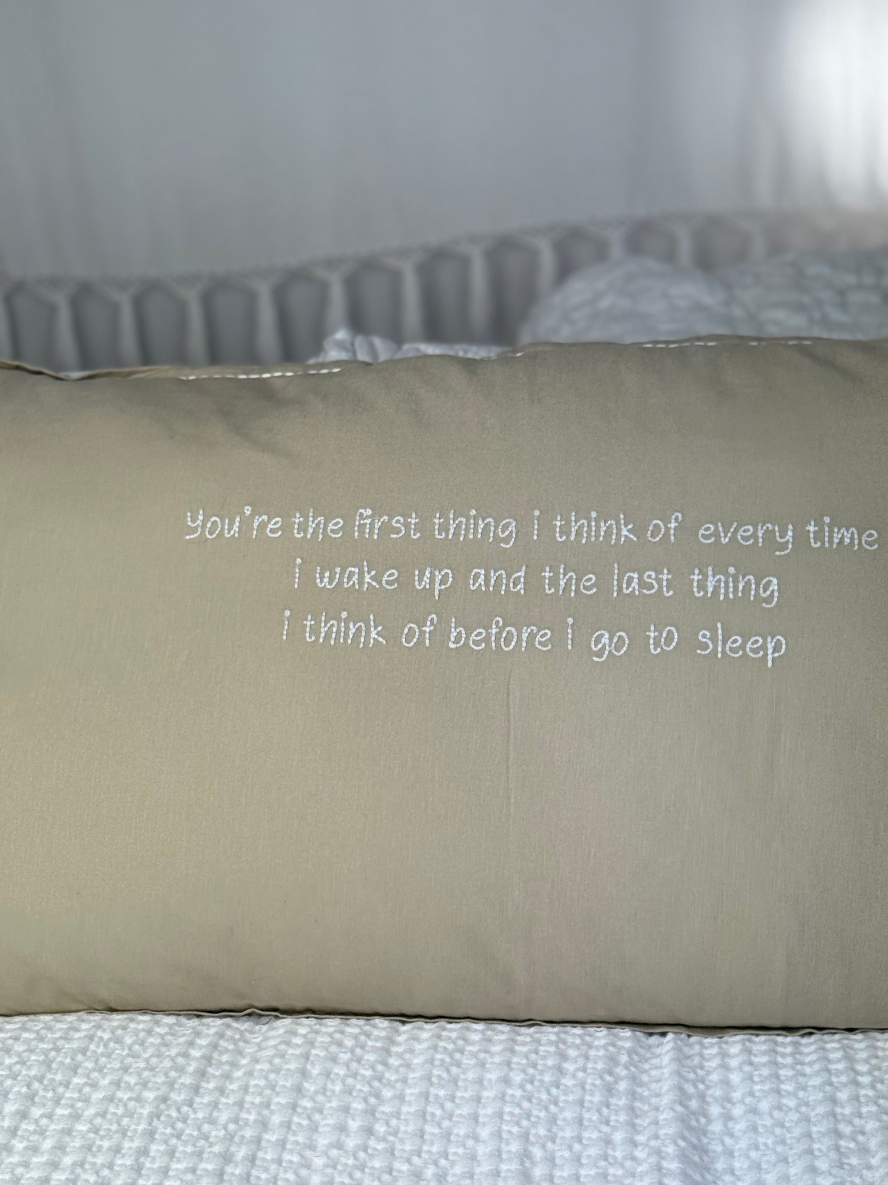 Linnen Pillow + Filling | You’re The First Thing | Natural