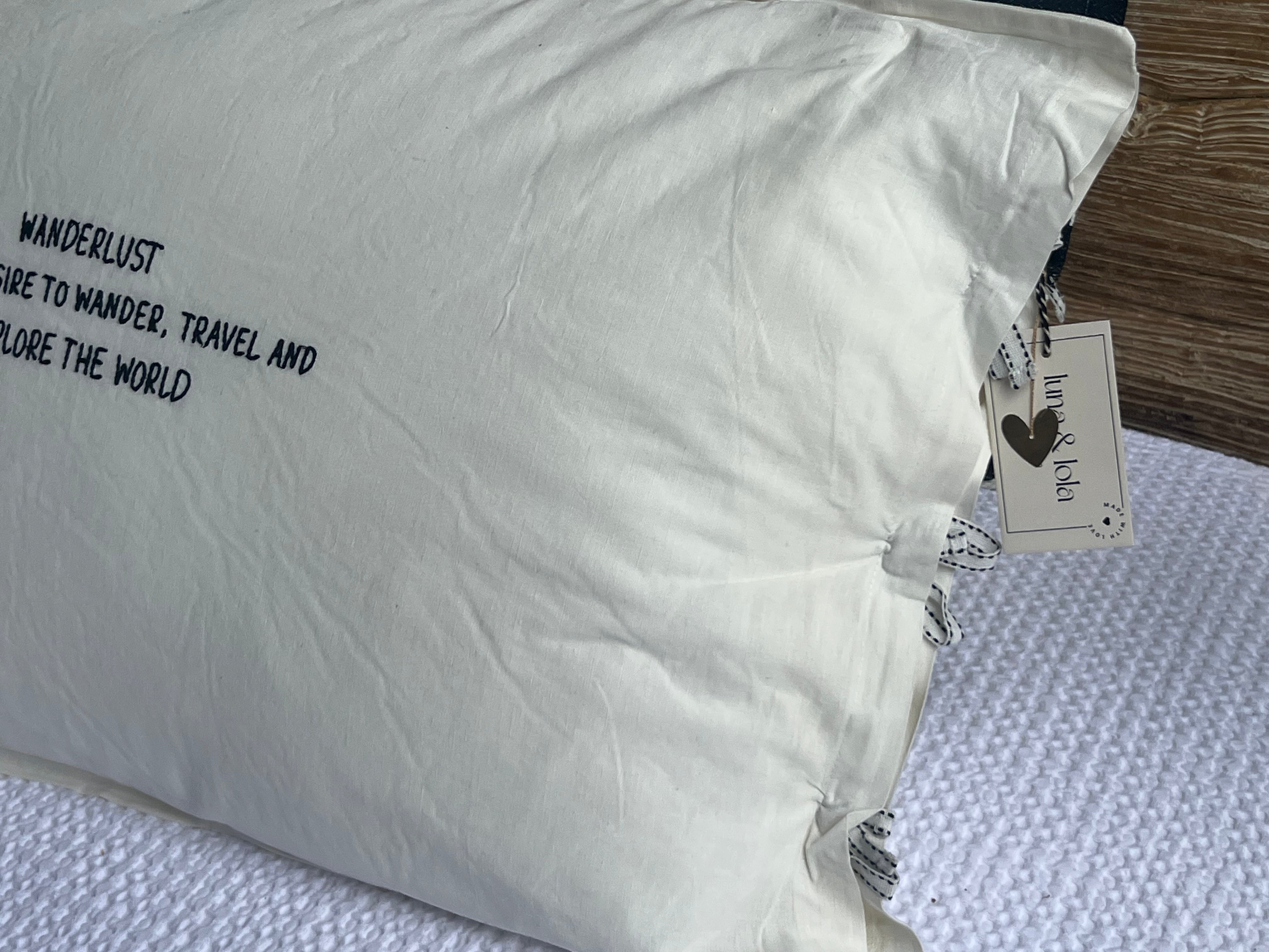 Linnen Pillow + Filling | Wanderlust | White