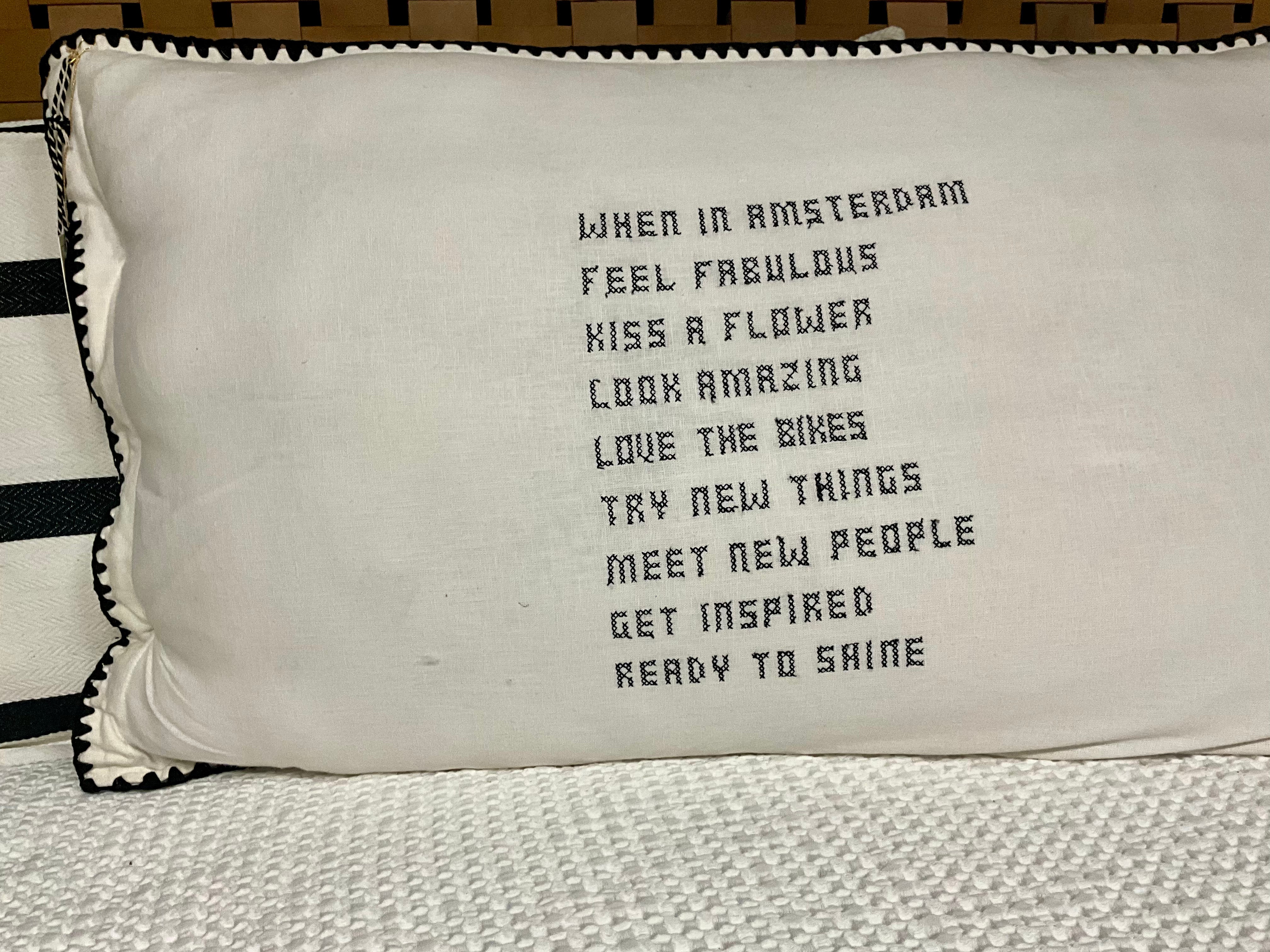 Linnen Pillow + Filling | When In Amsterdam | White