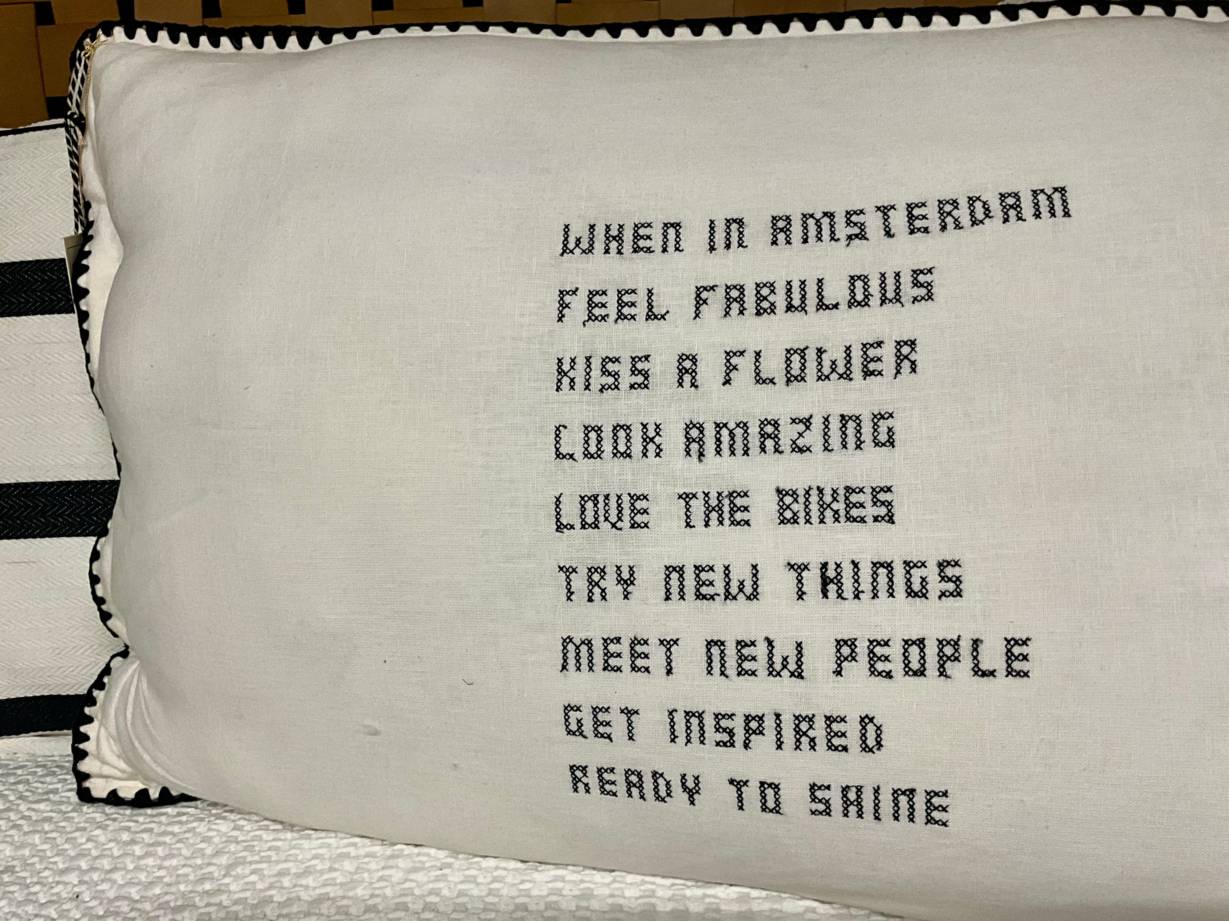 Linnen Pillow + Filling | When In Amsterdam | White