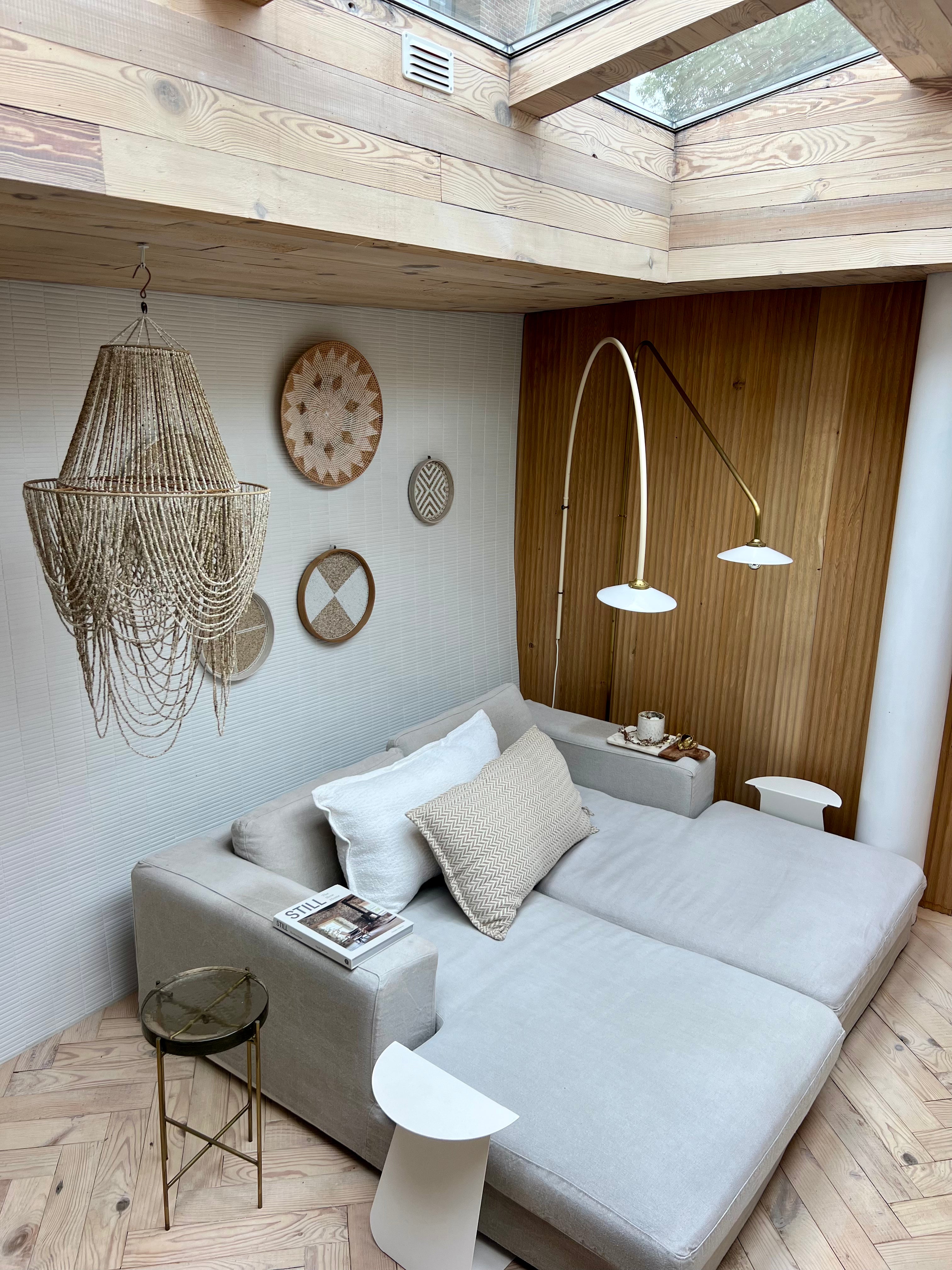 Beaded Hanging Lamp - Natural