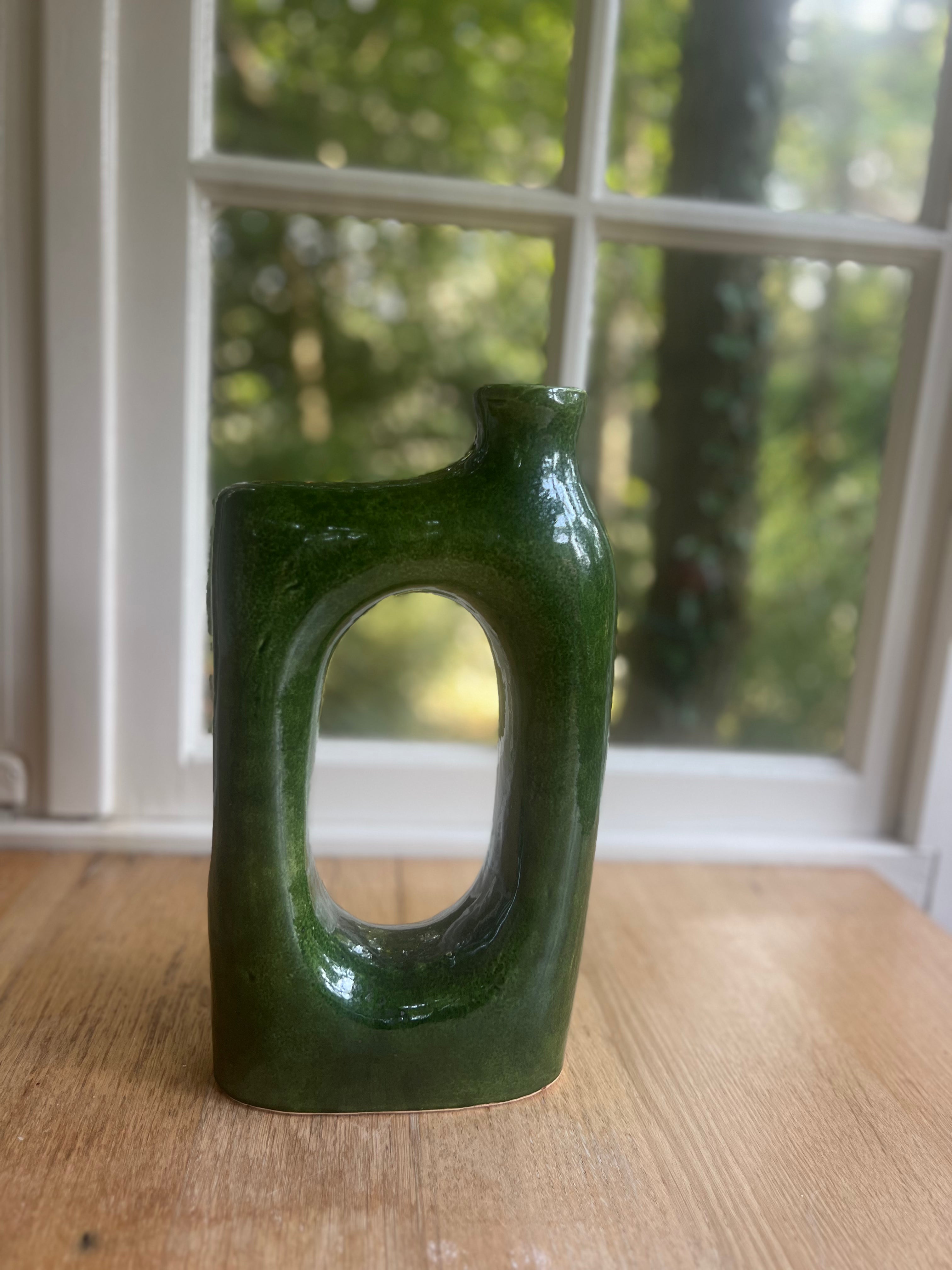 Organic Green Vase - Eco-Friendly Home Decor | Mandala Stencils