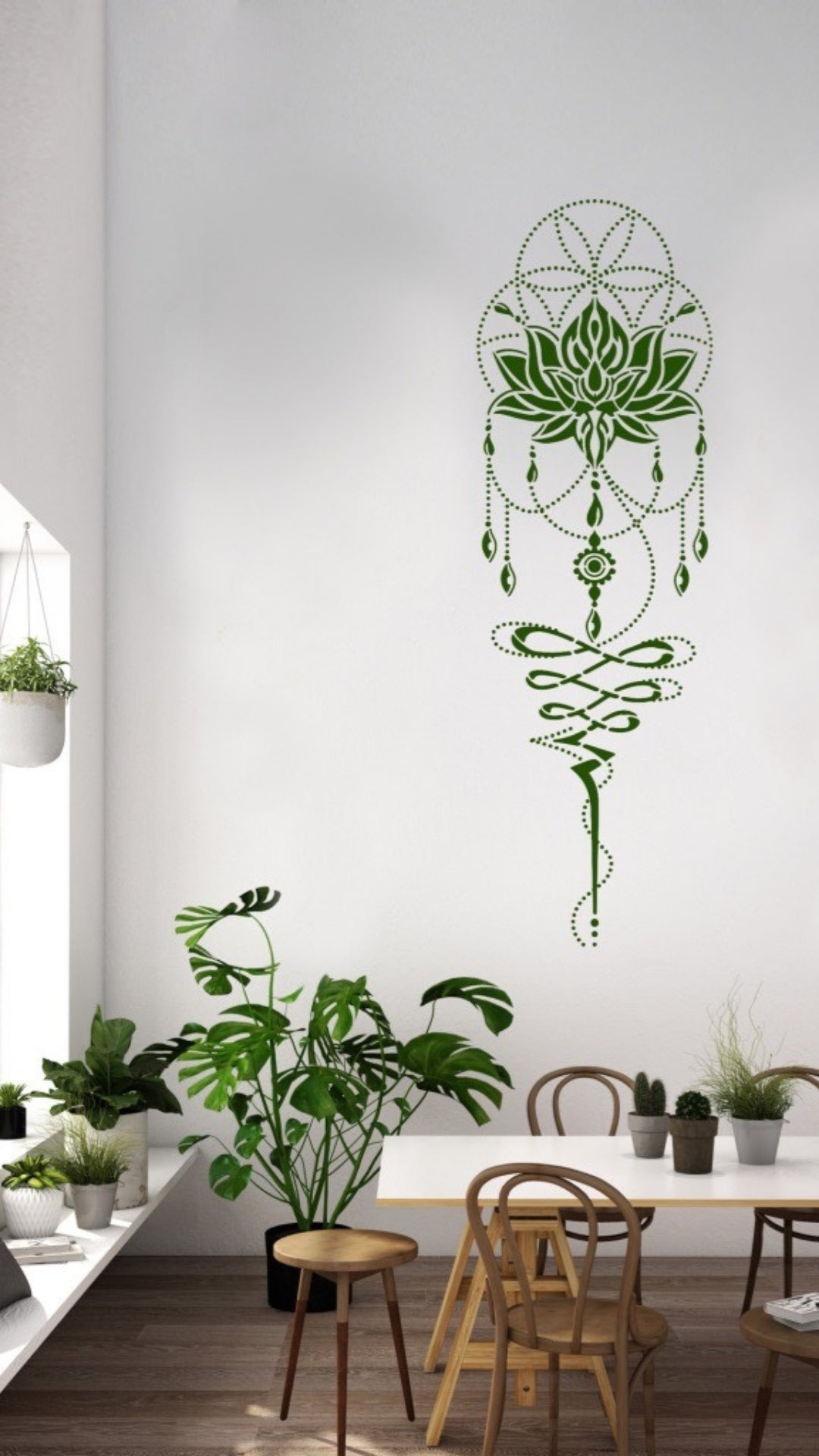 Lotus Flower of Life - XL Mandala Stencil - 205 x 65 cm
