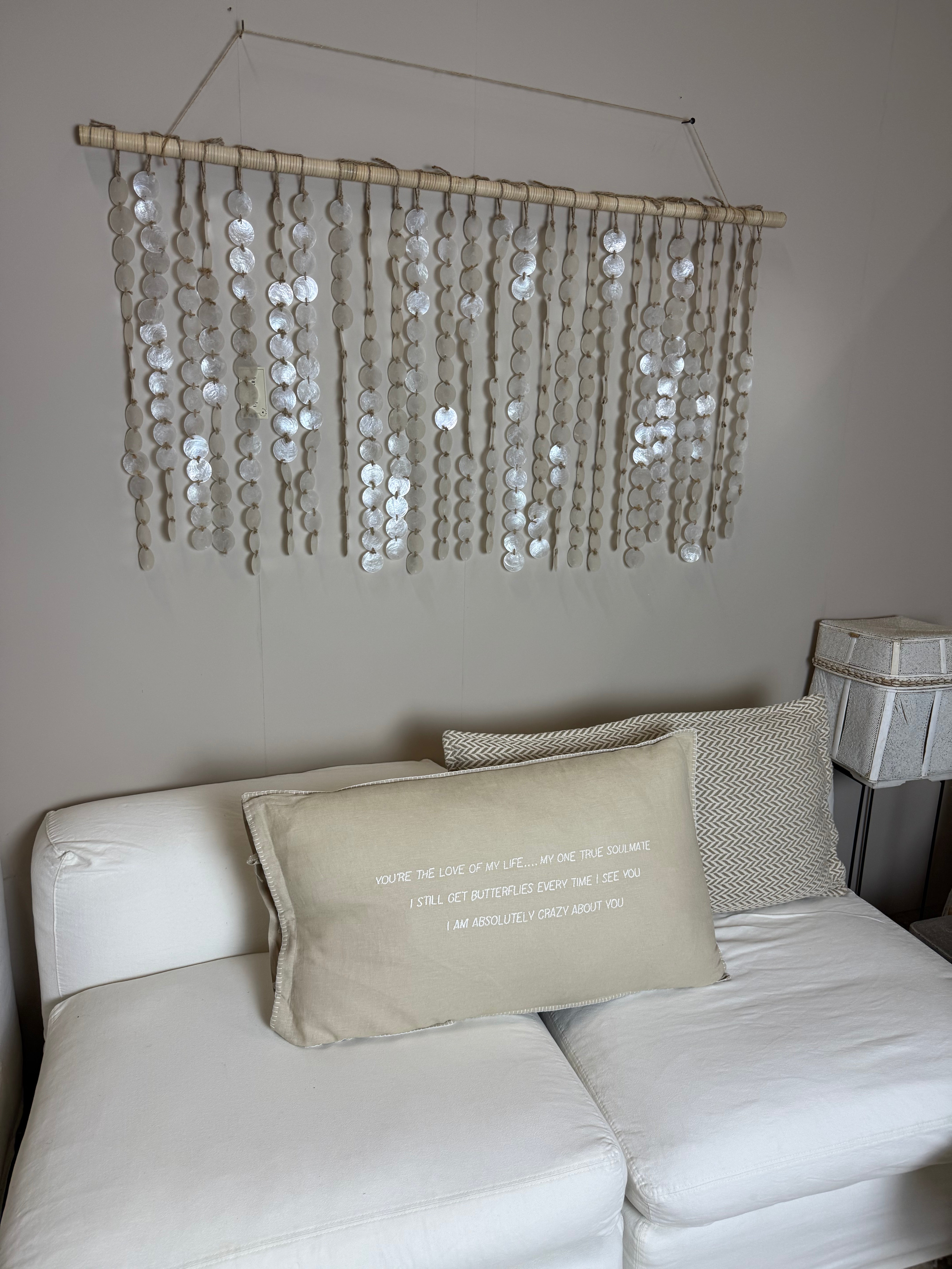 Linnen Pillow + Filling | Love Of My Life | Natural