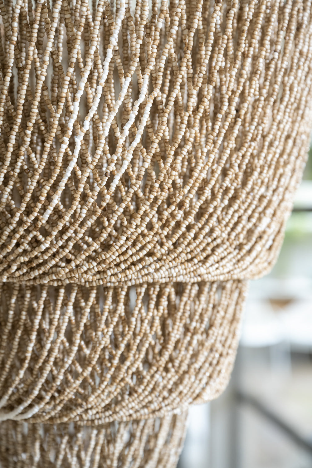 Beaded Hanging Lamp - Natural