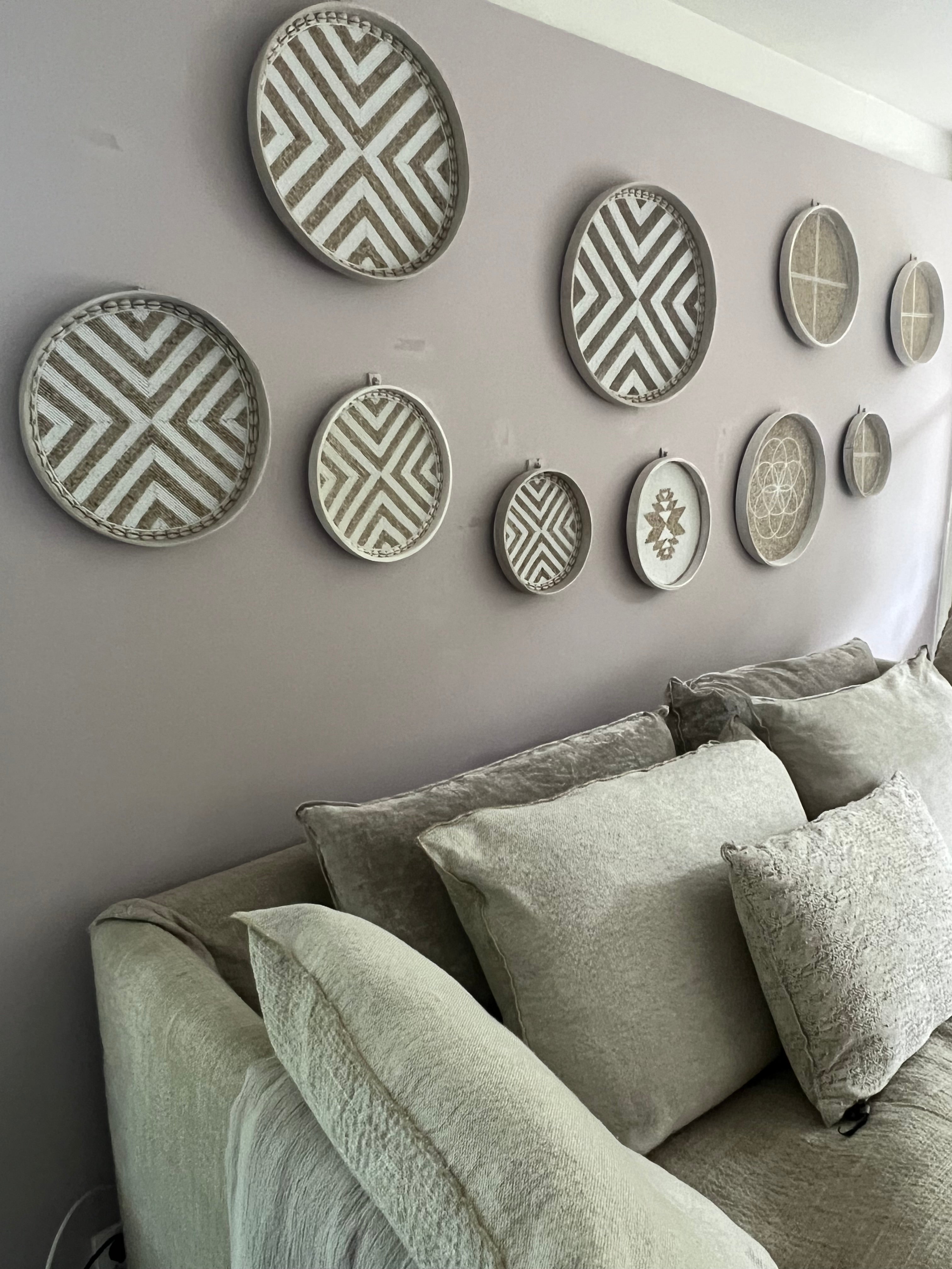 Fully Beaded Wall Basket (25 cm) - Unique Artisan Decor | Mandala Stencils