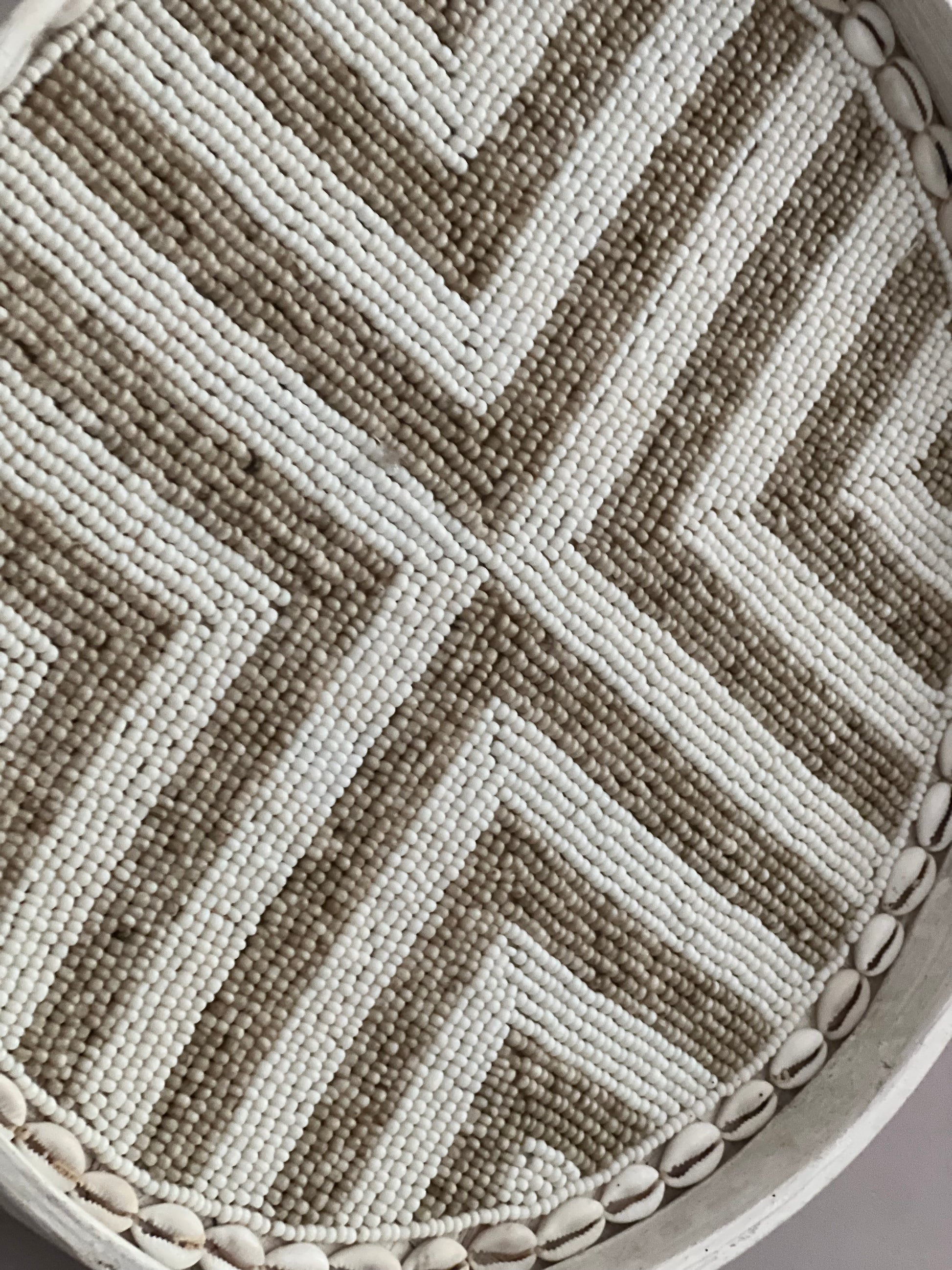 Fully Beaded Wall Basket (25 cm) - Unique Artisan Decor | Mandala Stencils
