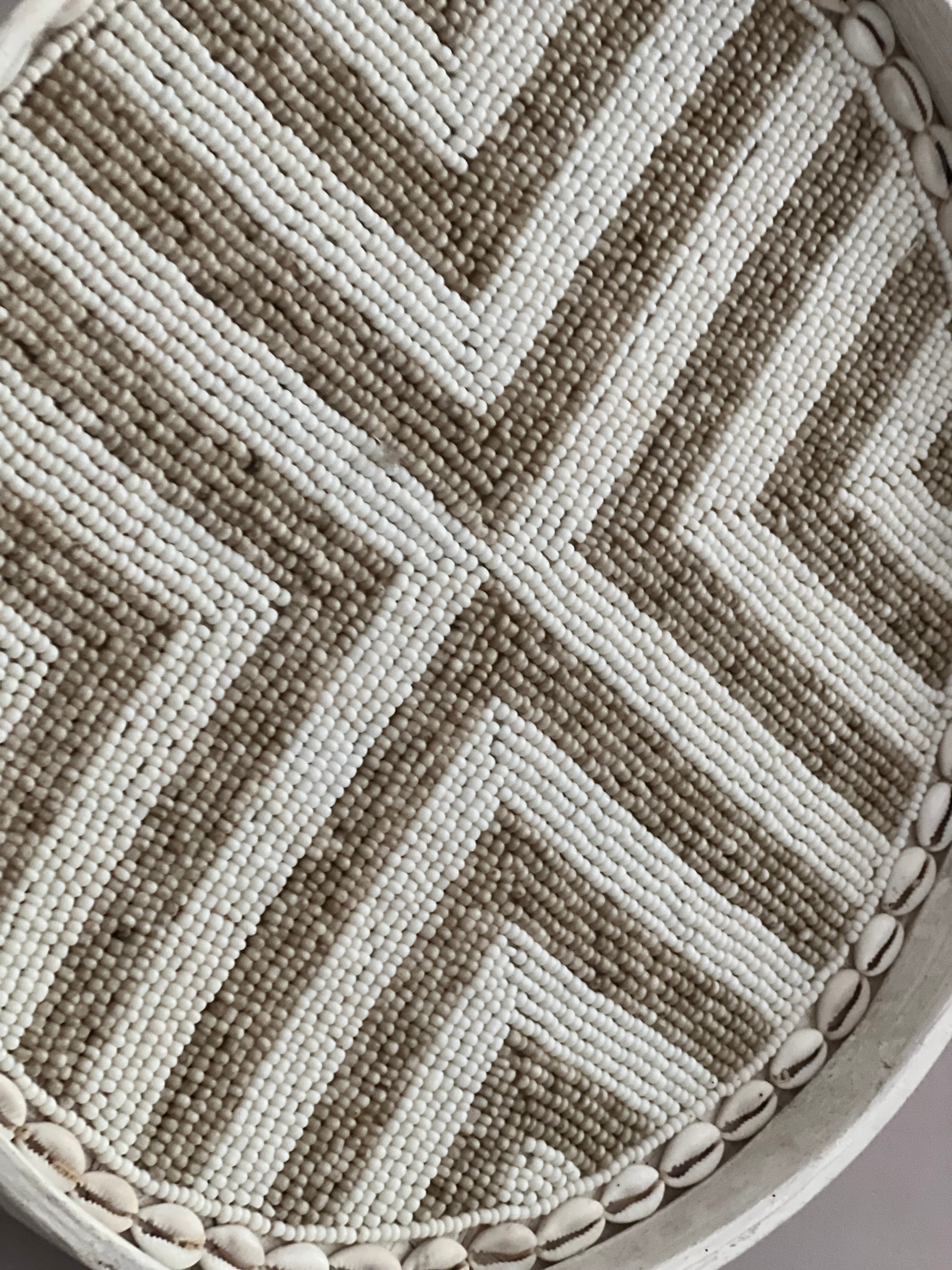 Fully Beaded Wall Basket (25 cm) - Unique Artisan Decor | Mandala Stencils