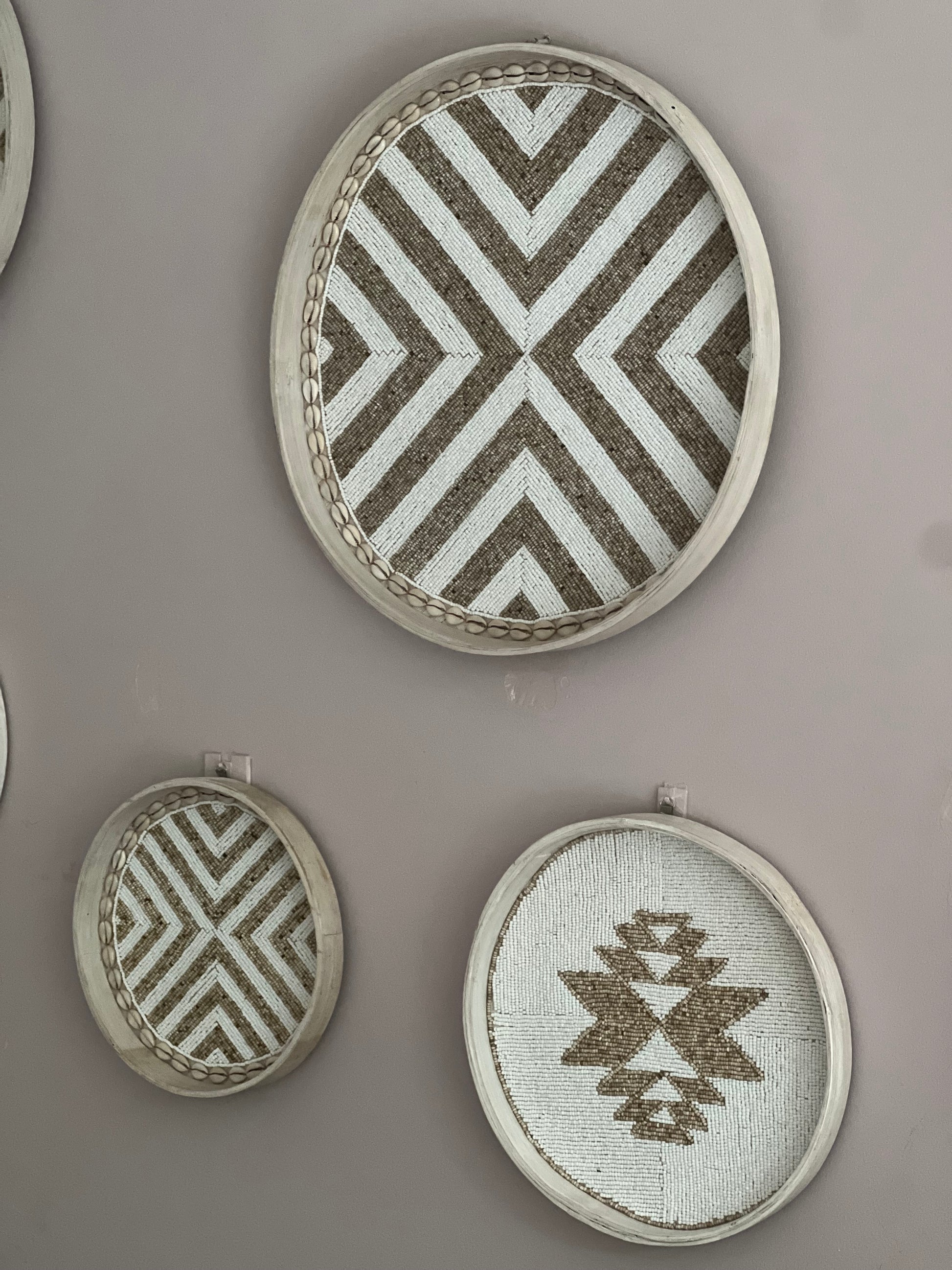 Fully Beaded Wall Basket (25 cm) - Unique Artisan Decor | Mandala Stencils