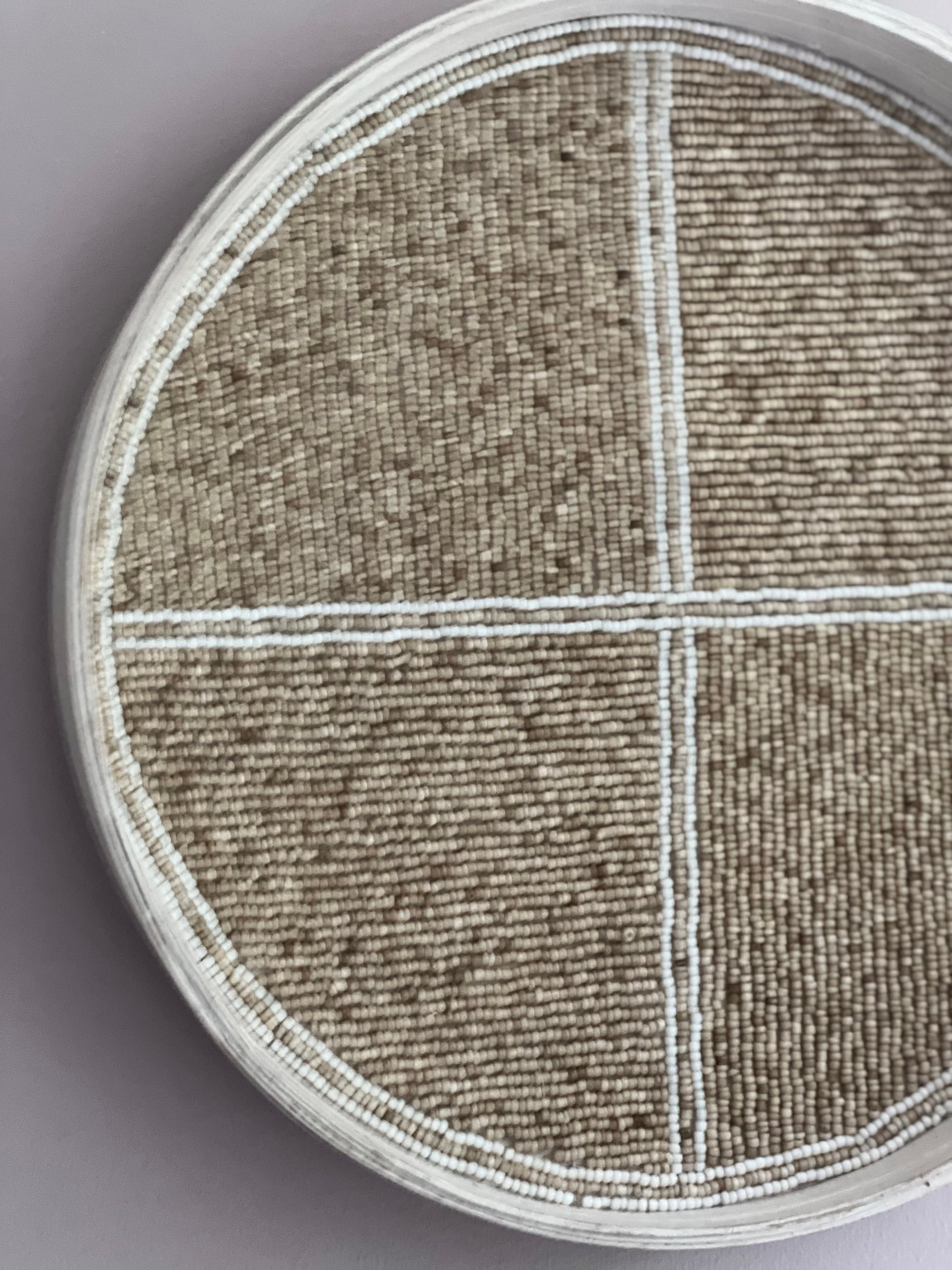 Fully Beaded Wall Basket (25 cm) - Handcrafted Artisan Decor | Mandala Stencils