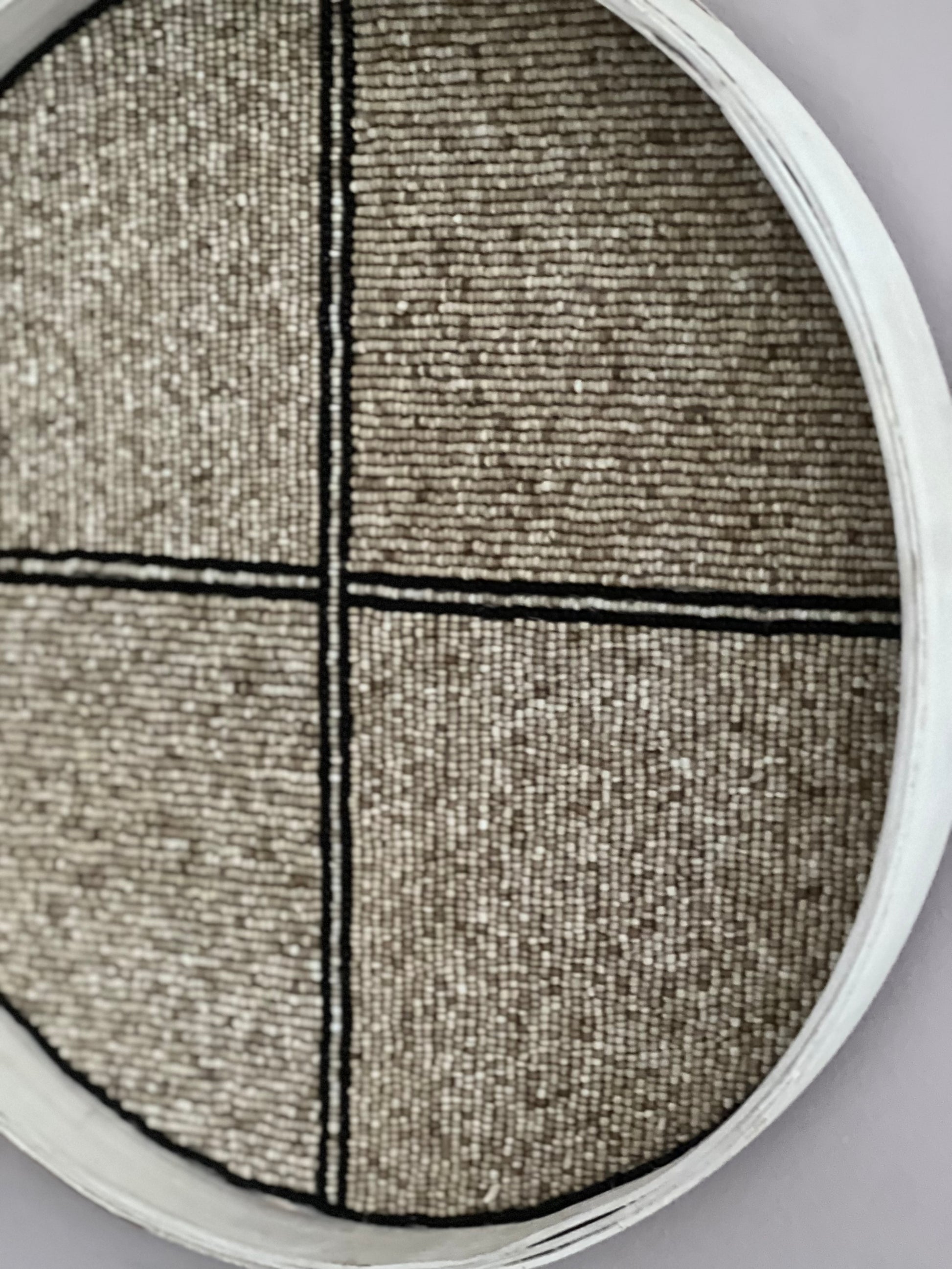 Fully Beaded Fairtrade Wall Basket (40 cm) - Ethical Home Decor | Mandala Stencils