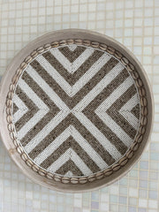 Fully Beaded Wall Basket (30 cm) - Elegant Artisan Decor | Mandala Stencils