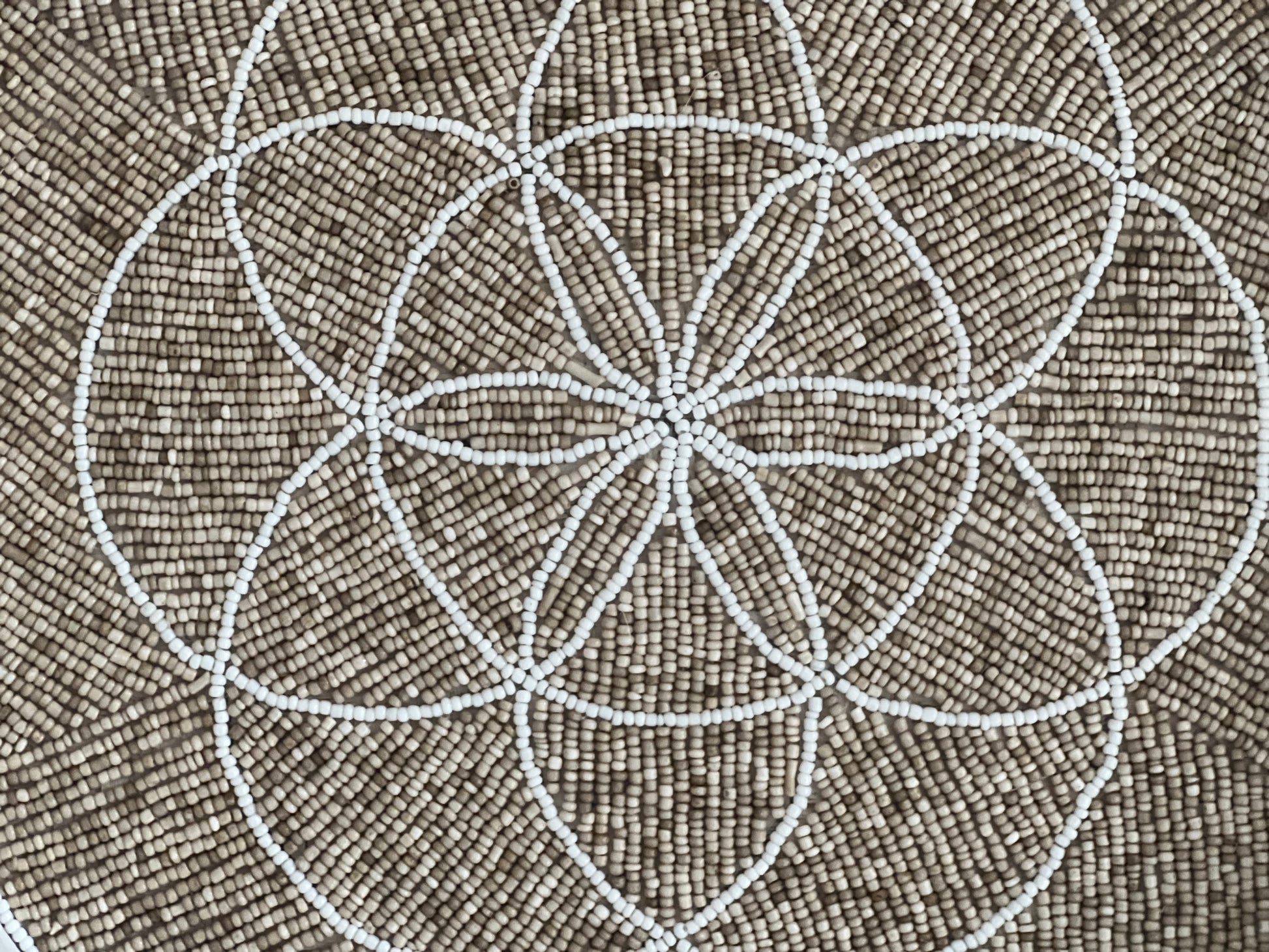 Fully Beaded Fairtrade Wall Basket (40 cm) - Ethical Boho Decor | Mandala Stencils