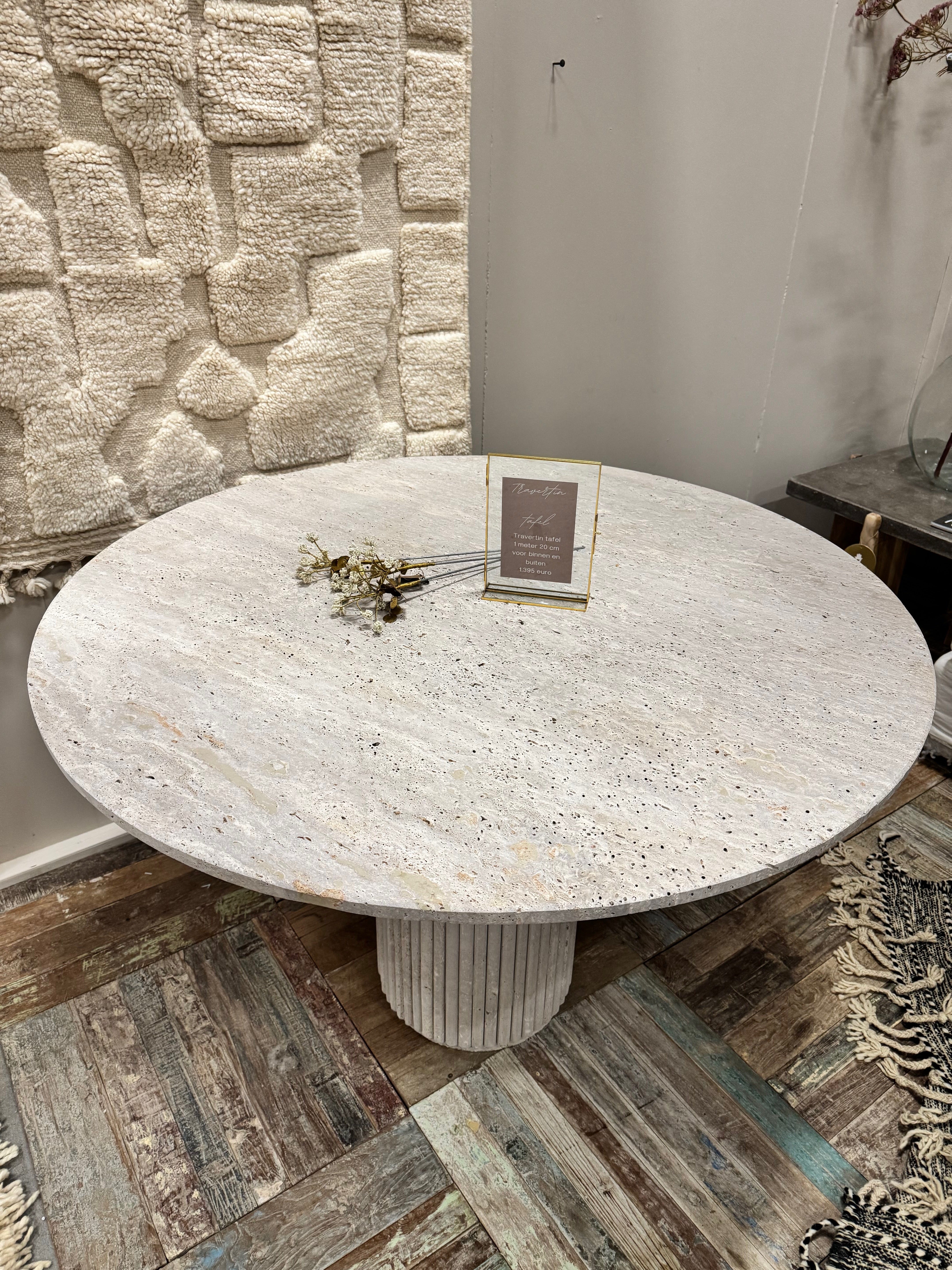 Travertine Table - Round | 120 cm