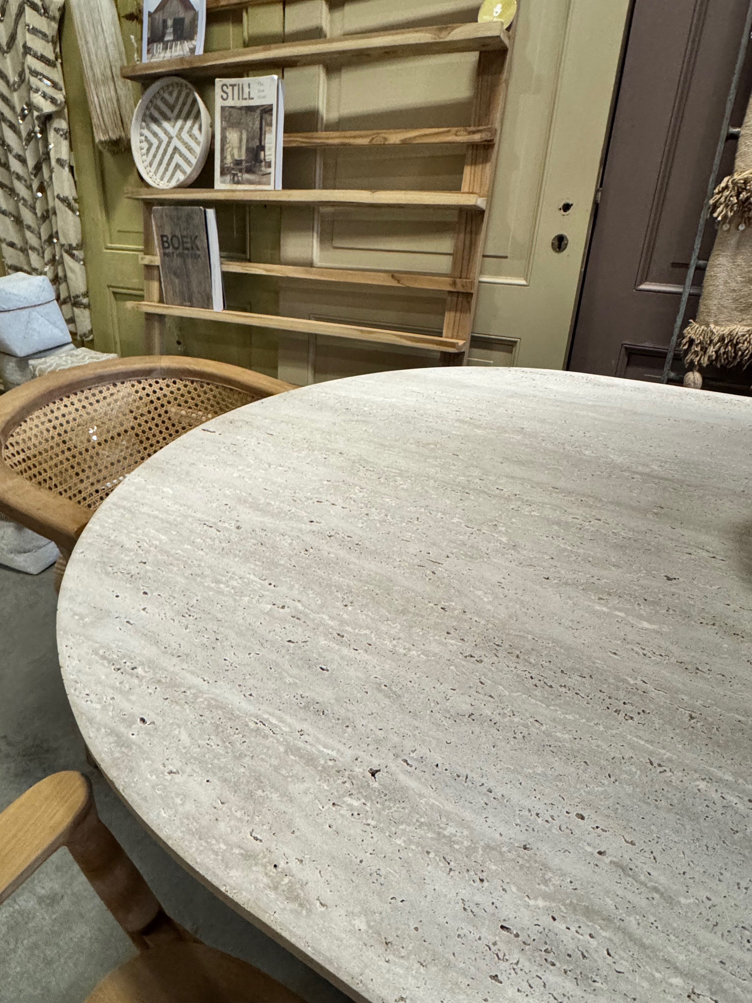 Travertine Table - Oval | 215 x 110 cm