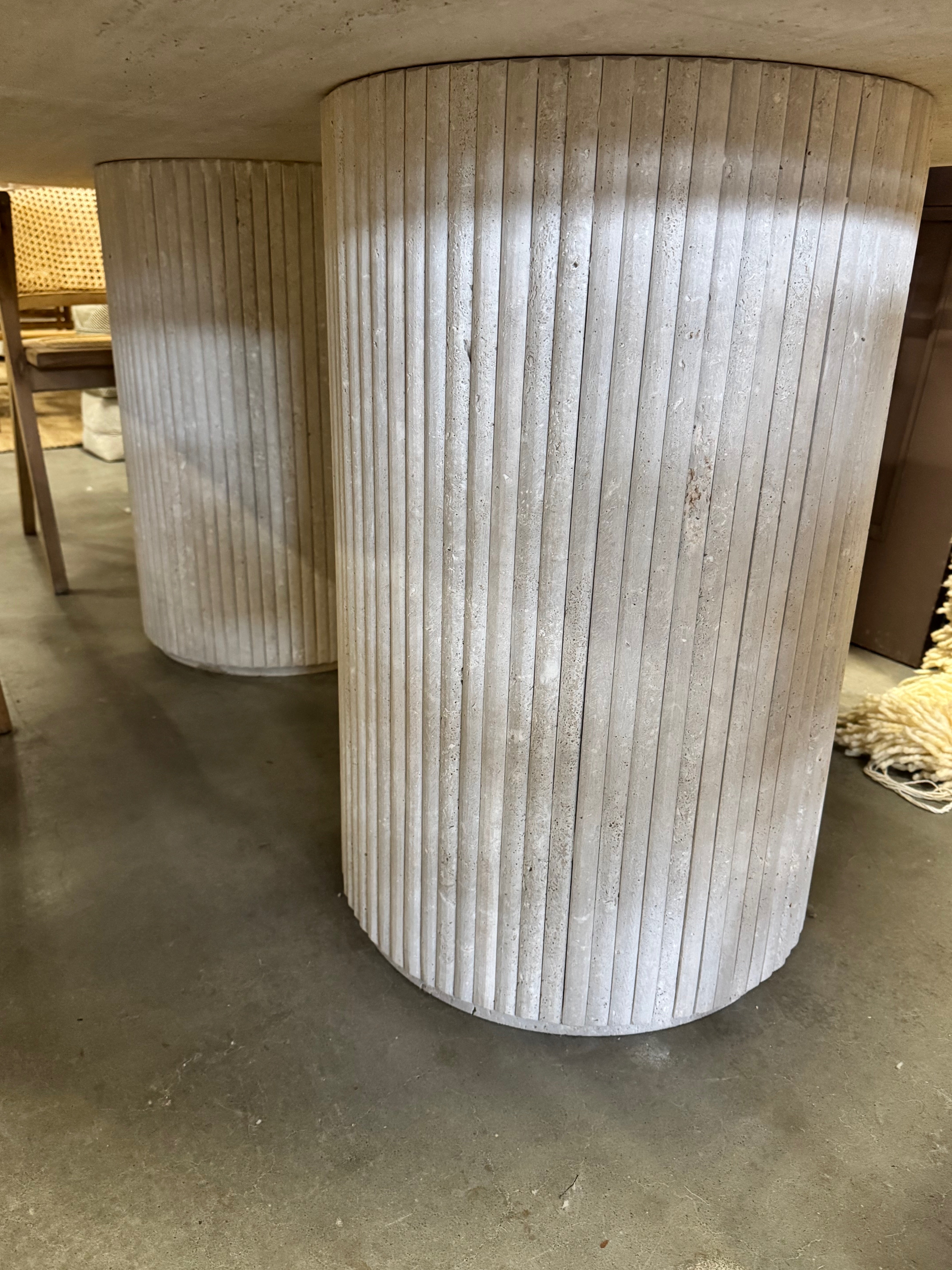 Travertine Table - Oval | 215 x 110 cm