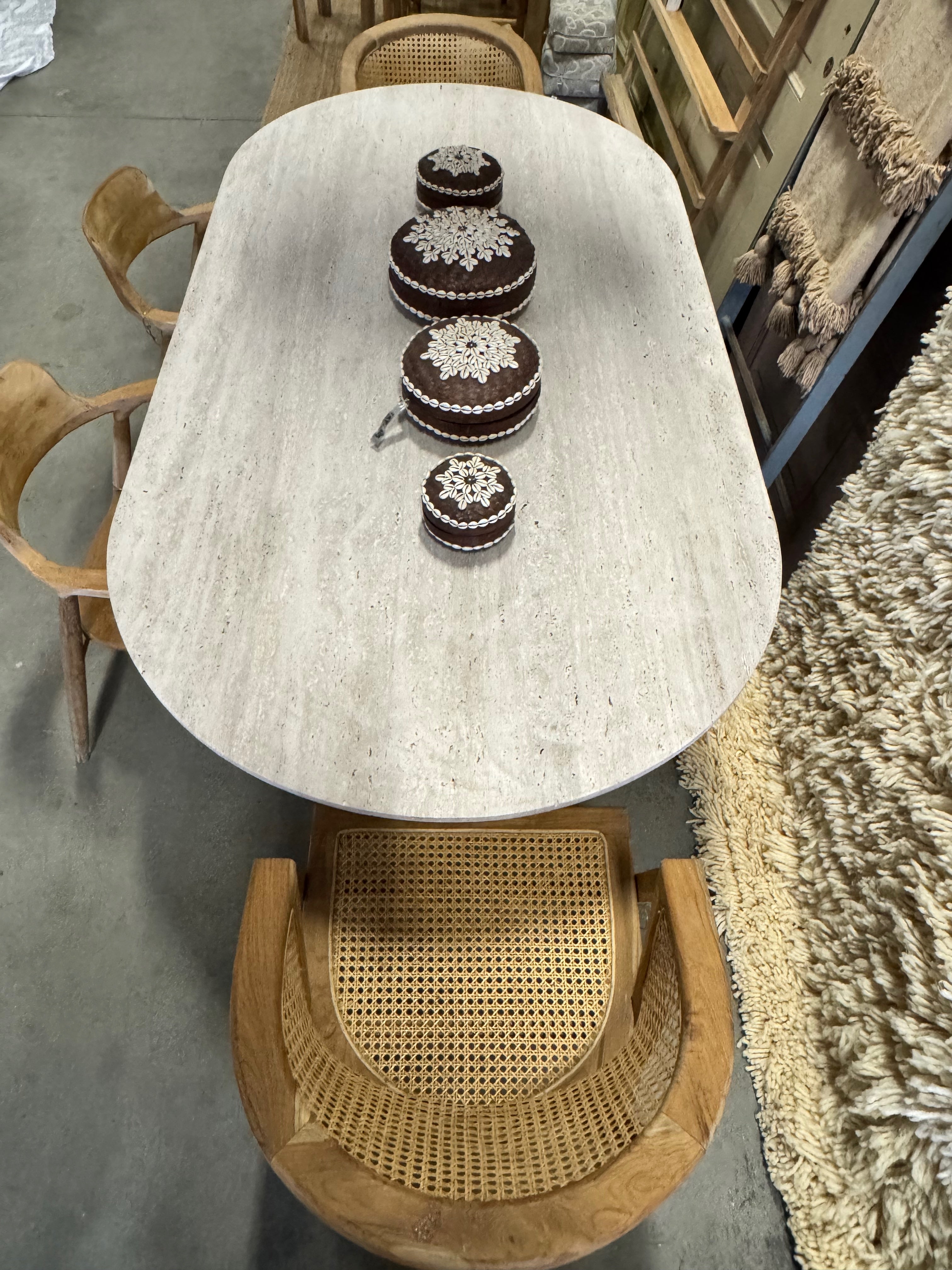 Travertine Table - Oval | 215 x 110 cm